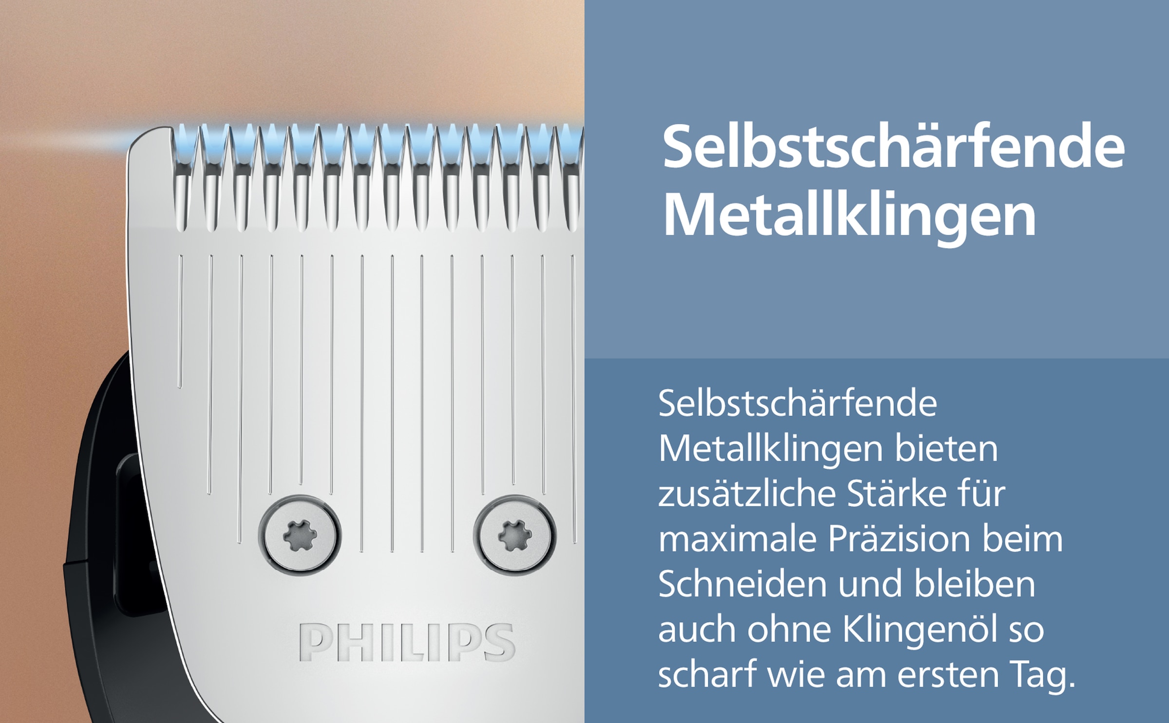 Philips Tondeuse à barbe »Serie 3000 BT3665/15« 2 Aufsätze mit 40 einstellbaren Schnittlängen, inkl. Reinigungsbürste