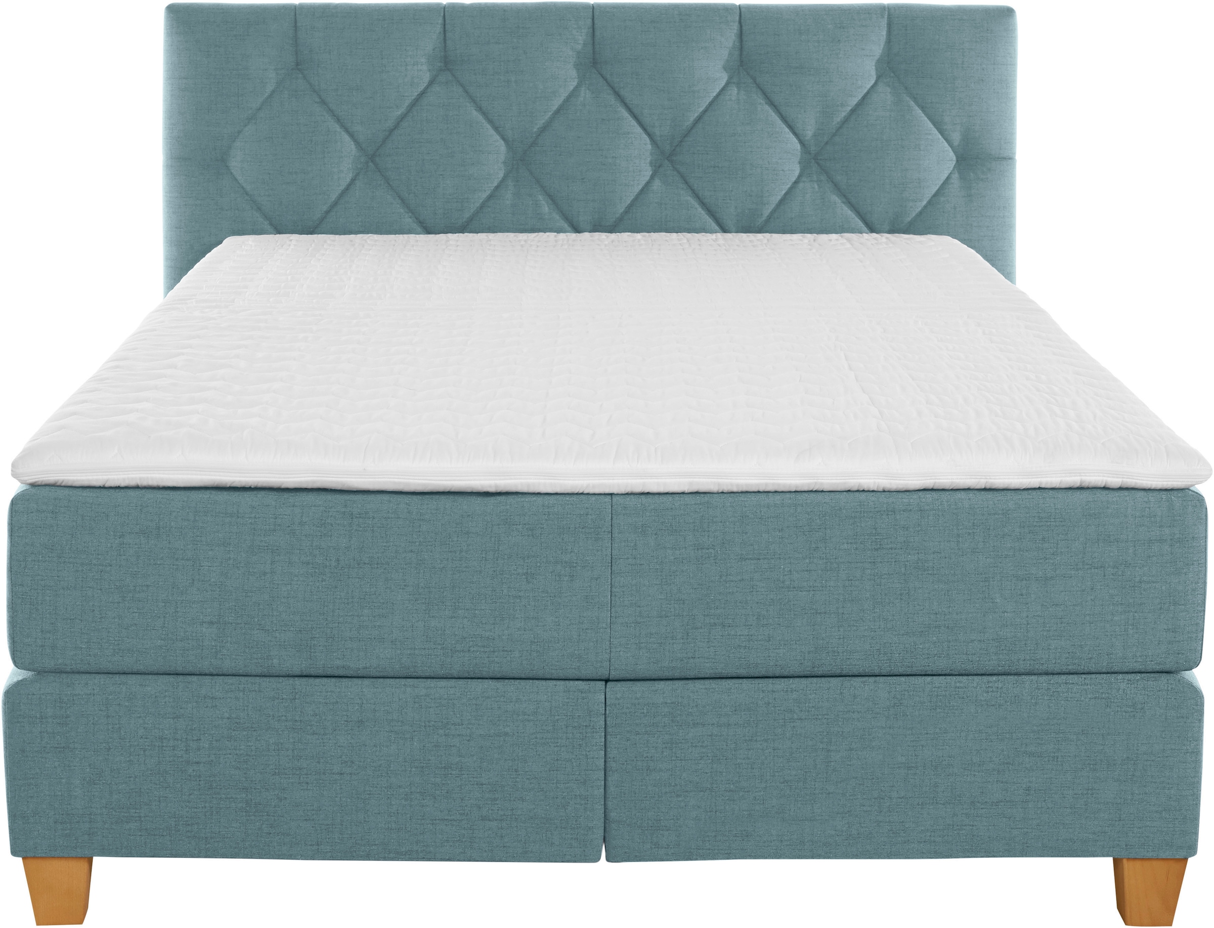 Home affaire Boxspringbett »Harmones« in 3 Breiten, Härtegrad auch im Mix mit je 1 Matratze in H2 und H3