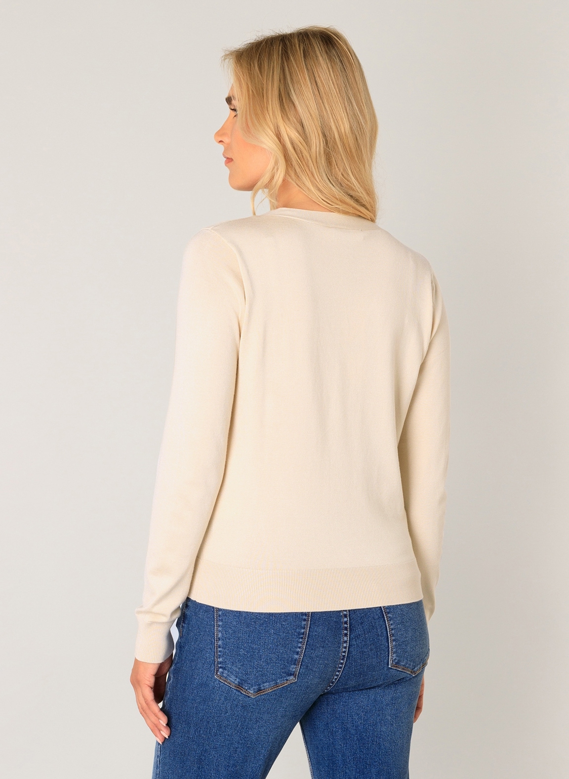 Base Level Strickjacke »Yvon« mit V-Ausschnitt