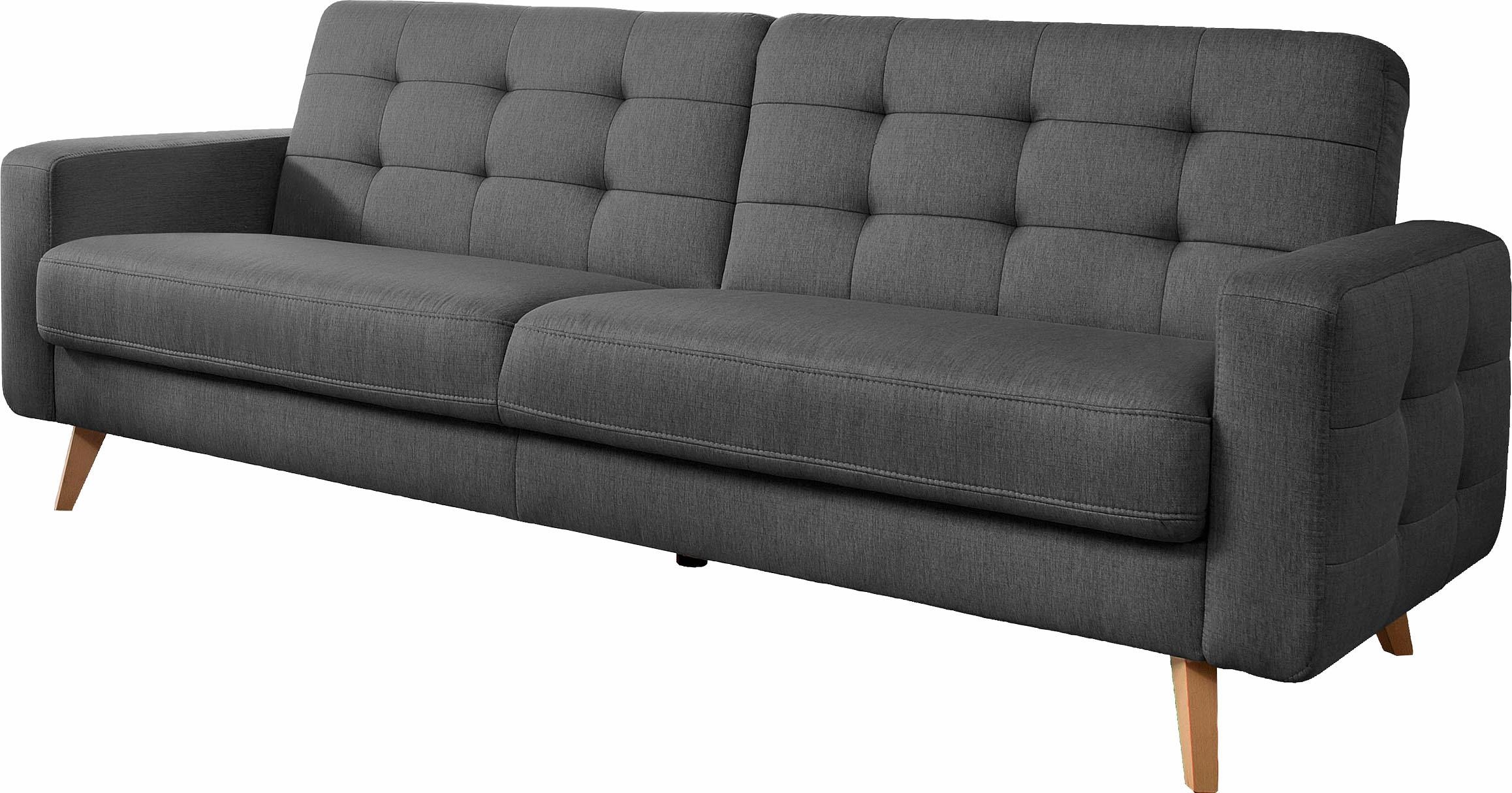 exxpo - sofa fashion 3-Sitzer »Nappa, Schlafsofa, bequem, zeitloses Design, L-Form« tolle Detailverarbeitung, mit Bettfunktion und Bettkasten