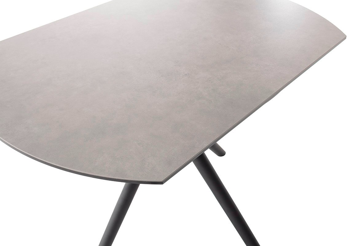 MCA furniture Table de salle à manger »RUBIKON Vierfusstisch 90-135 cm« Einzelstück,  Keramik, Metall, Längsseitenauszug, ausziehbar, 13 mm