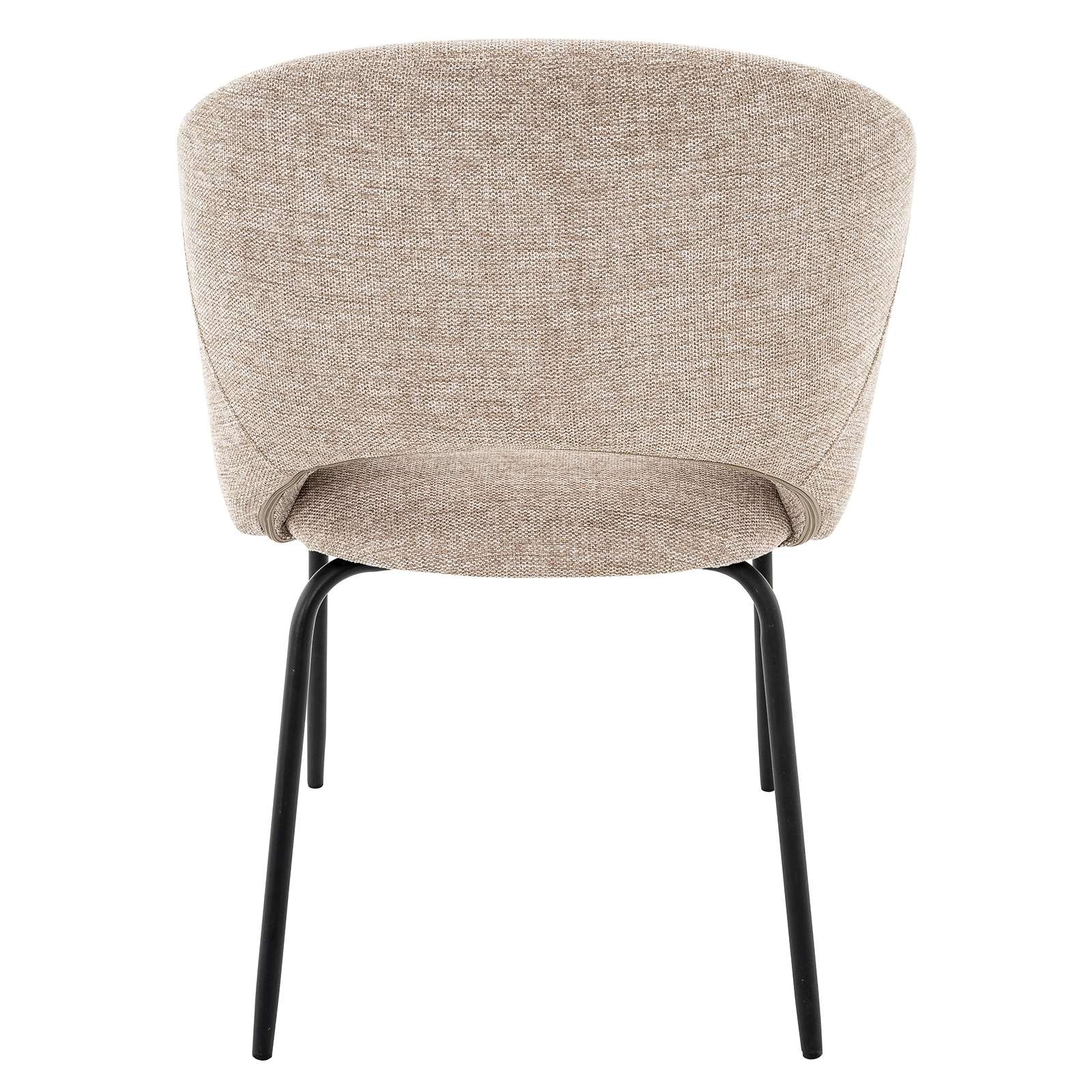 GOODproduct Chaise de salle à manger »Friedaa« (Set) 2 cuismit schwarzen Metallbeinen, Webstoffbezug, Sitzhöhe 46 cm