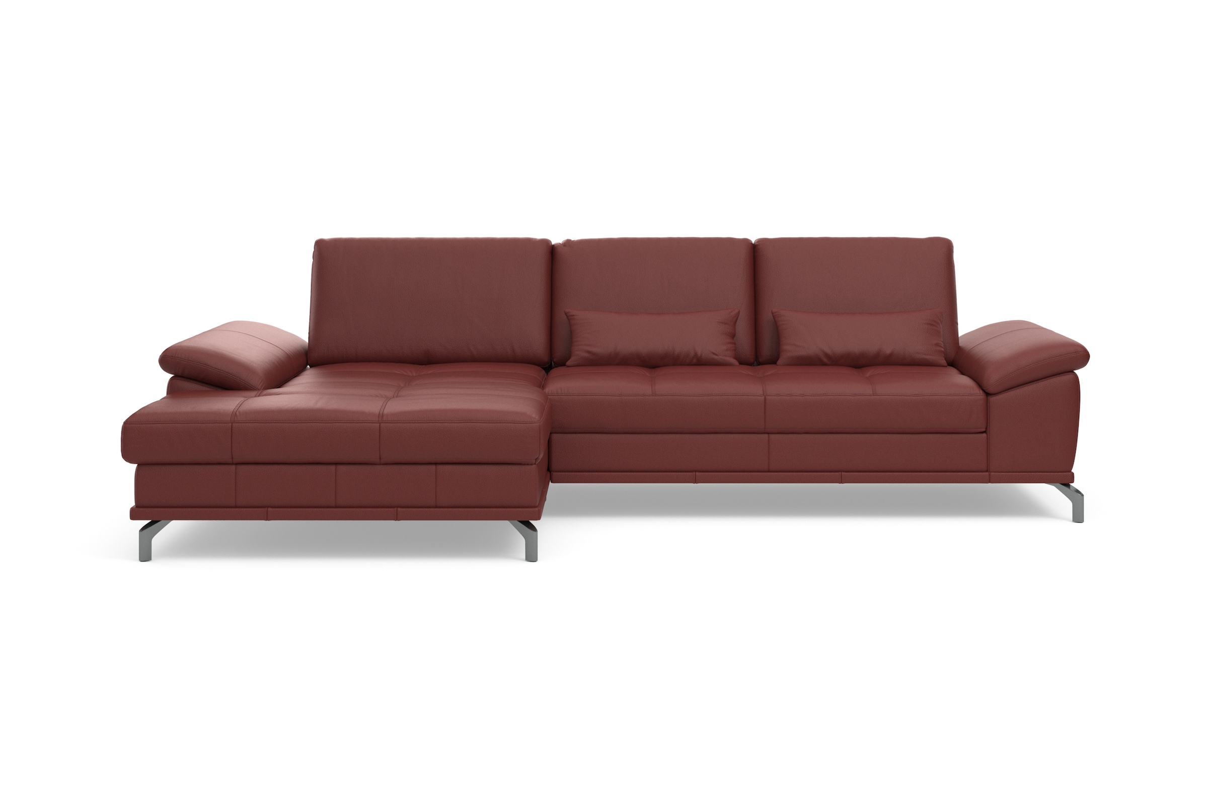 GOODproduct Ecksofa »Costello L-Form, Sitztiefen- & Armteilverstellung, 3 Nierenkissen« optional Schlaffunktion & Stauraum, Federkern