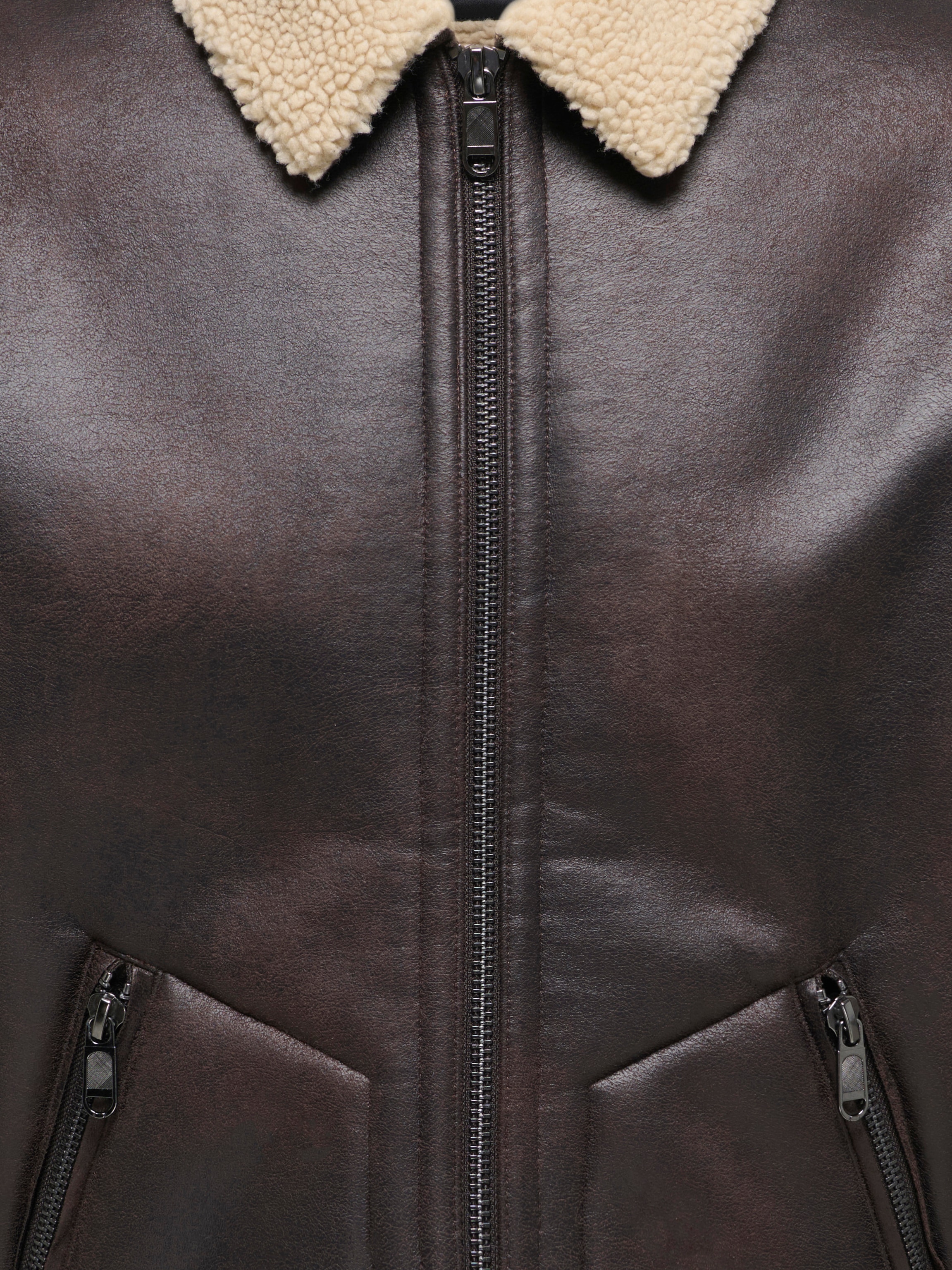 ONLY & SONS Blouson »ONSRIKER PU SHEARLING JACKET OTW VD« Polyester, coupe régulière