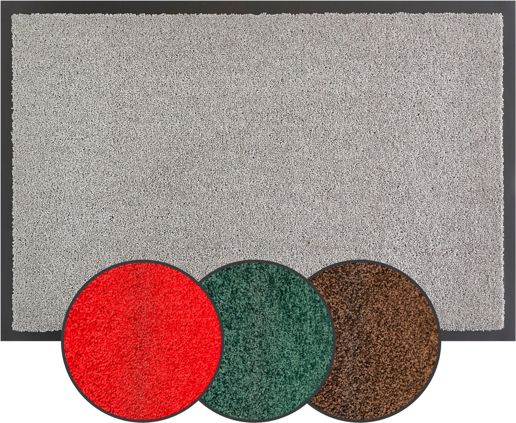 my home Tapis de sol »Emil, Made in Netherlands« Rectangulaire 6 mm Höhe Schmutzfangmatte, Uni Farben, rutschhemmend, waschbar (Handwäsche)