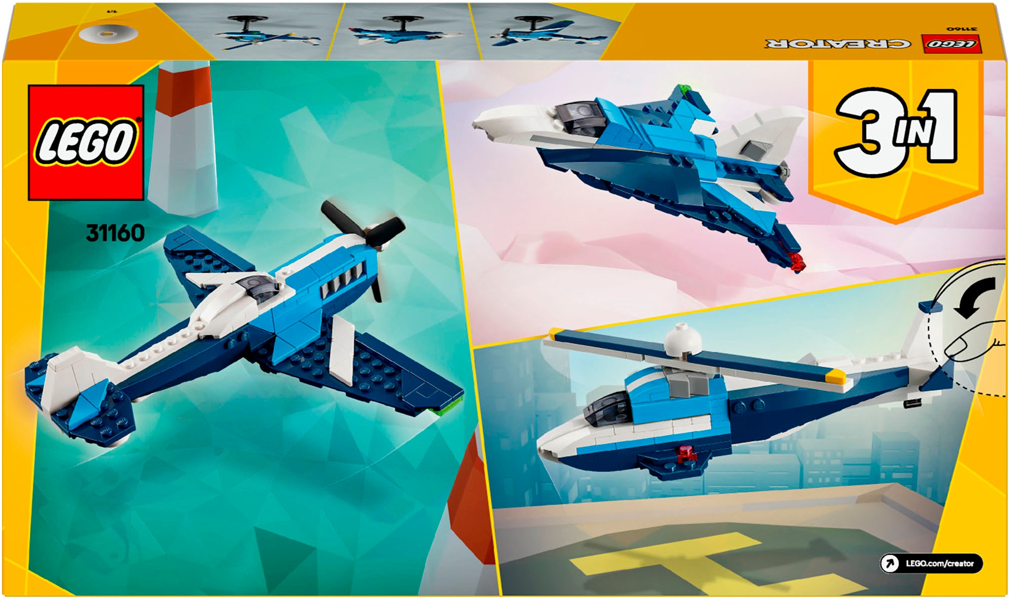 LEGO® Pions de construction »Flieger: Rennflugzeug (31160), LEGO Creator« Made in Europe