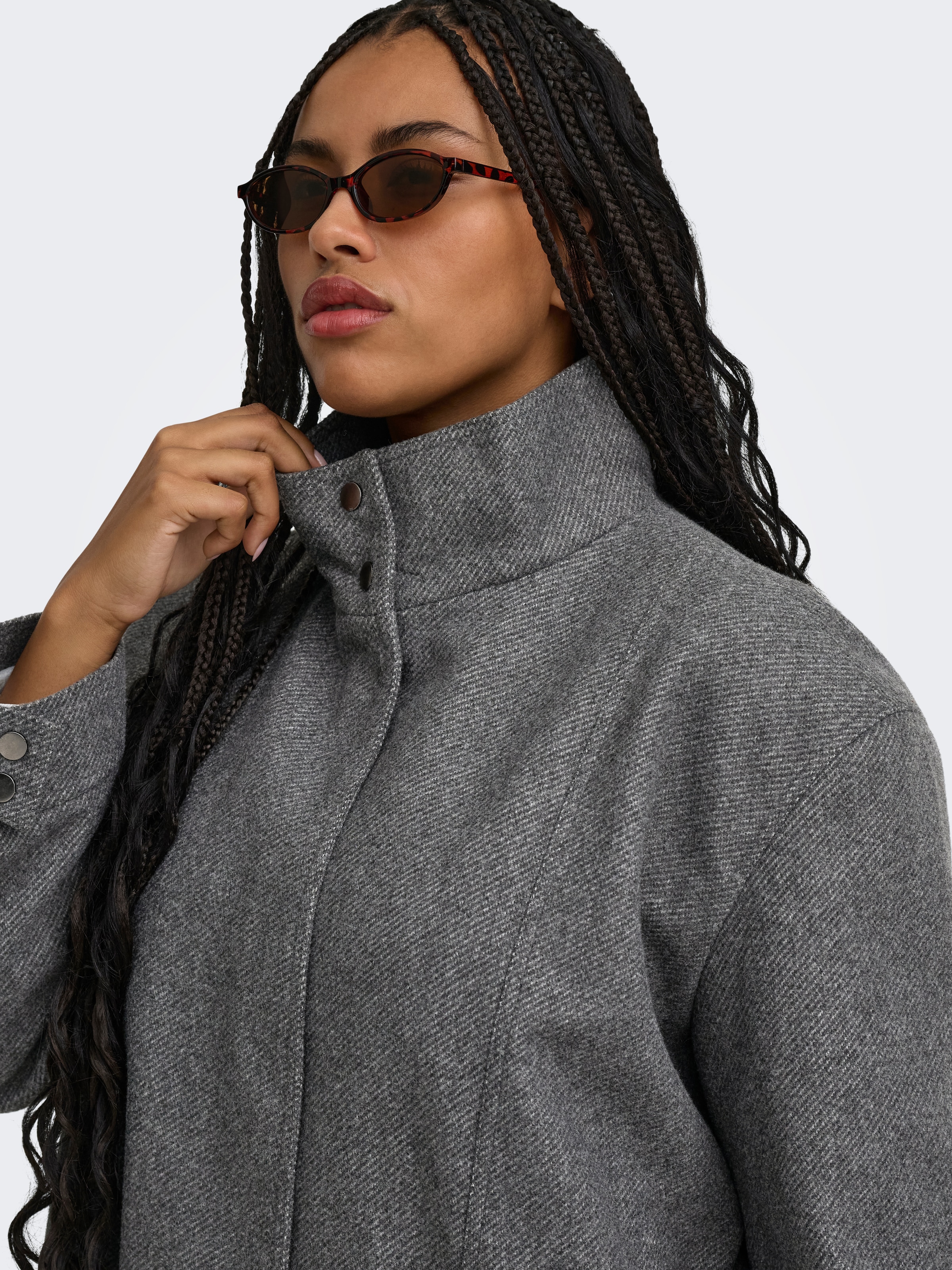 ONLY CARMAKOMA Veste bomber »CARASTA HIGH COLLAR BOMBER JACKET OTW« Kunstfaser