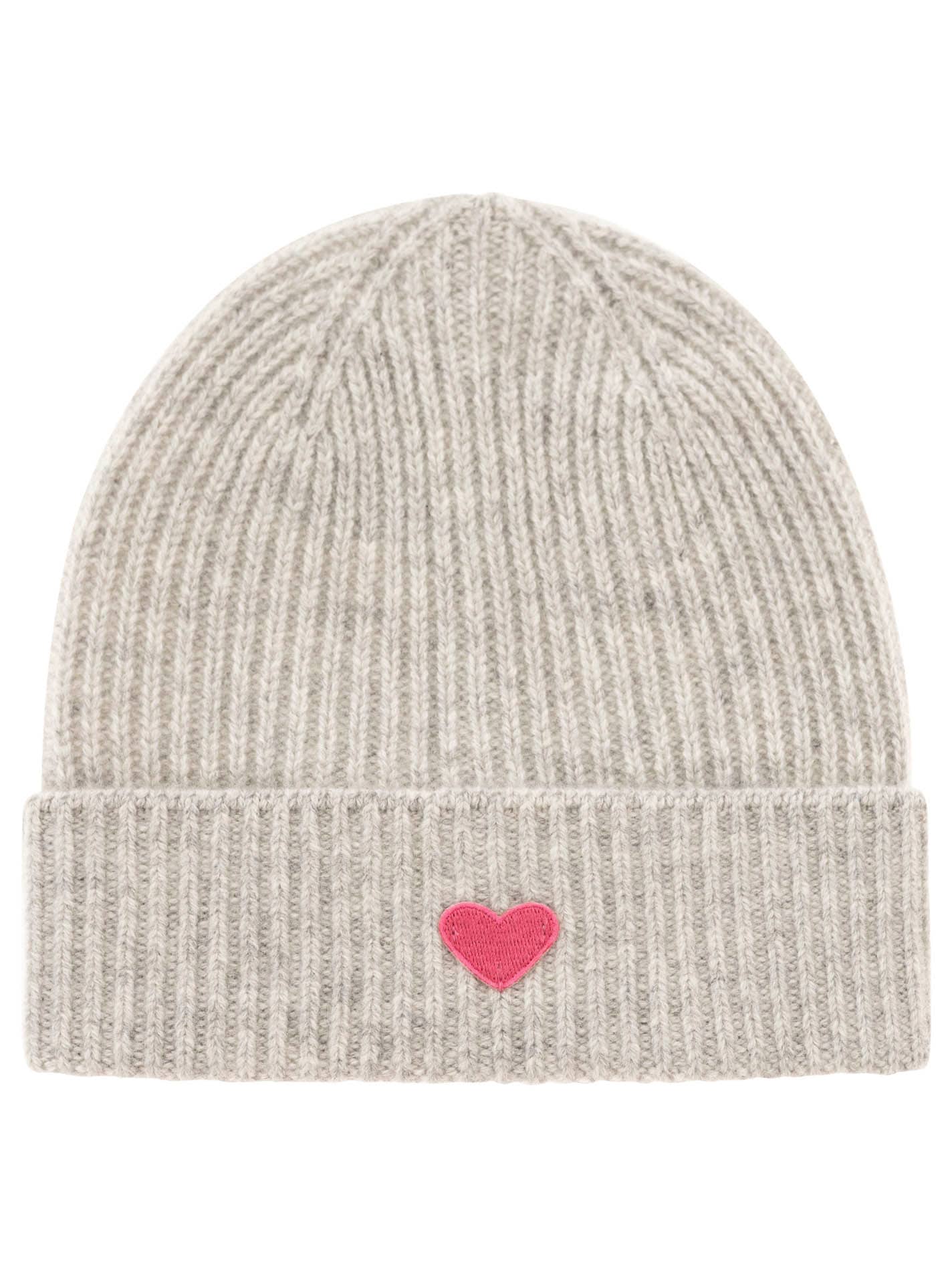 Zwillingsherz Bonnet »"Heart-Patch"« Kids-Kaschmir Mütze mit Herzpatch