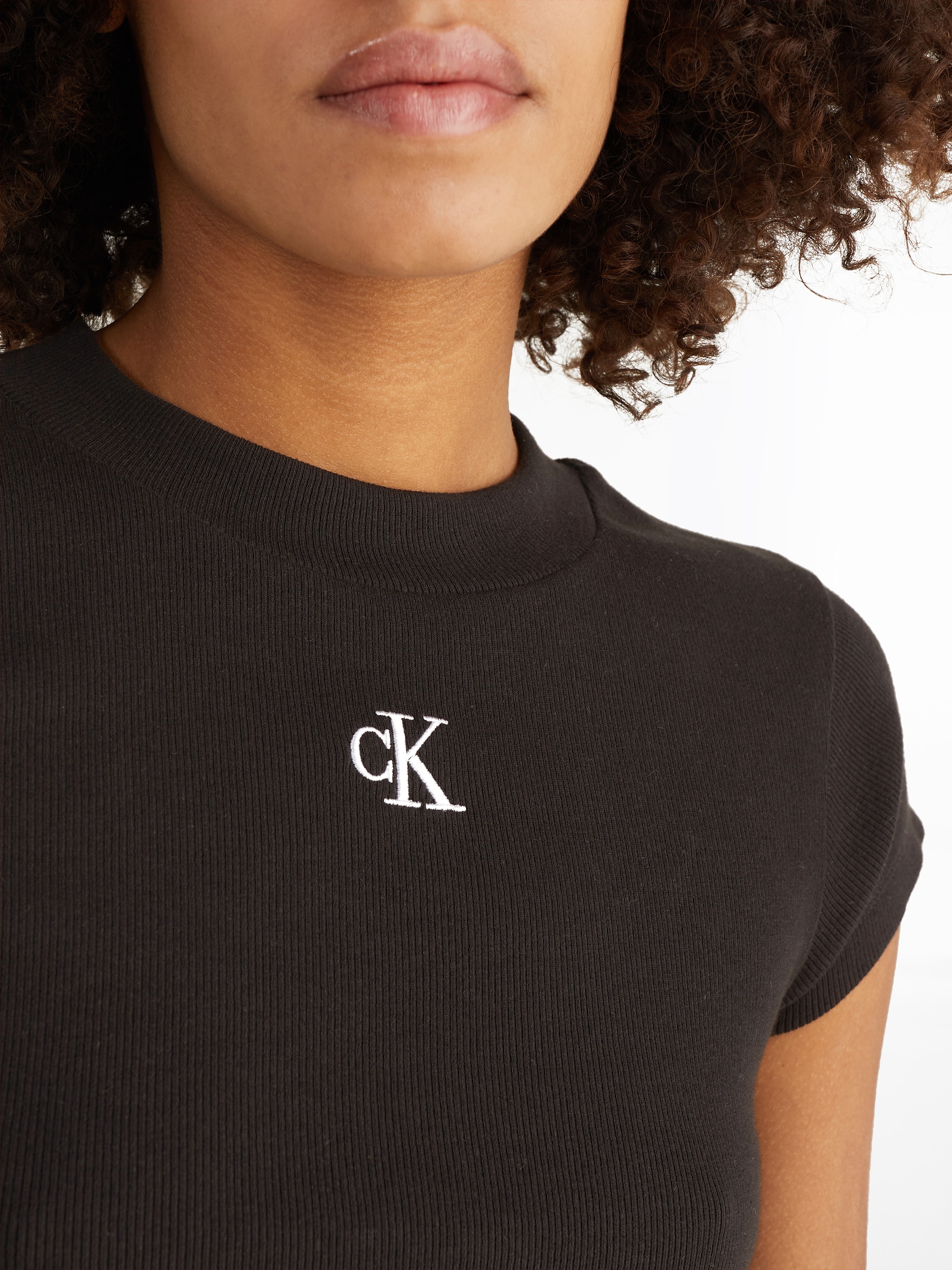 Calvin Klein Jeans T-Shirt »CK RIB BABY TEE« in kurzer Form