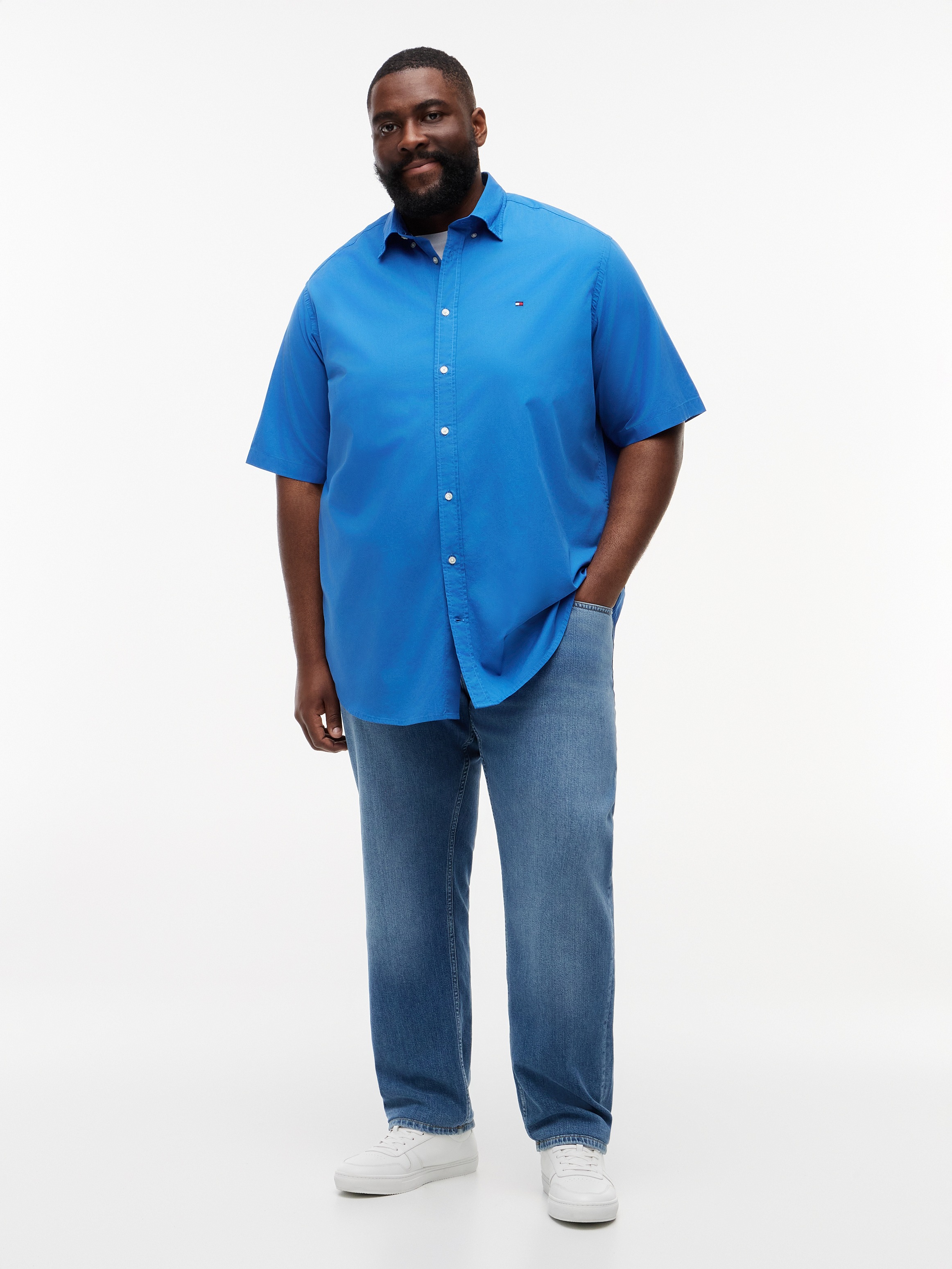 Tommy Hilfiger Big & Tall Chemise à manches courtes »BT-FLEX POPLIN SOLID« Grosse Grössen