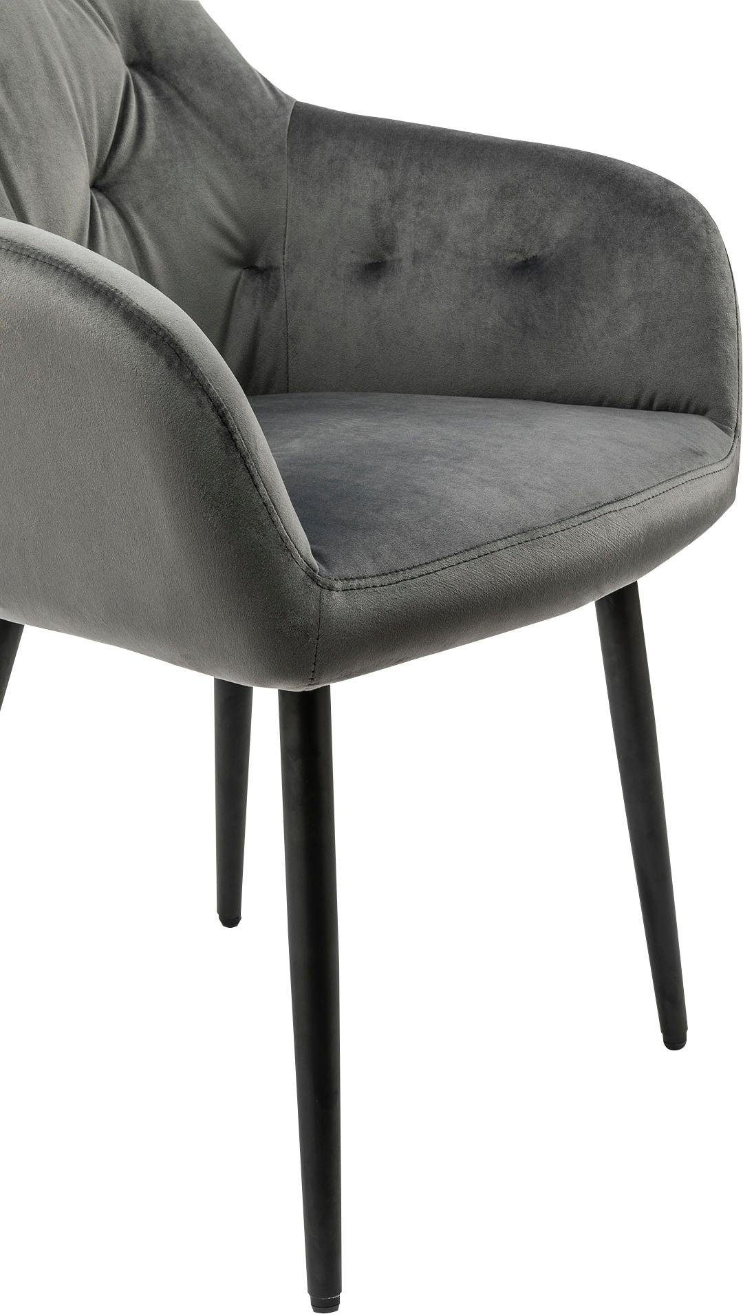 SalesFever Esszimmerstuhl »Coventry Komfortabler Polstertuhl im eleganten Stil« () Stilvoll mit eleganter Knopfheftung