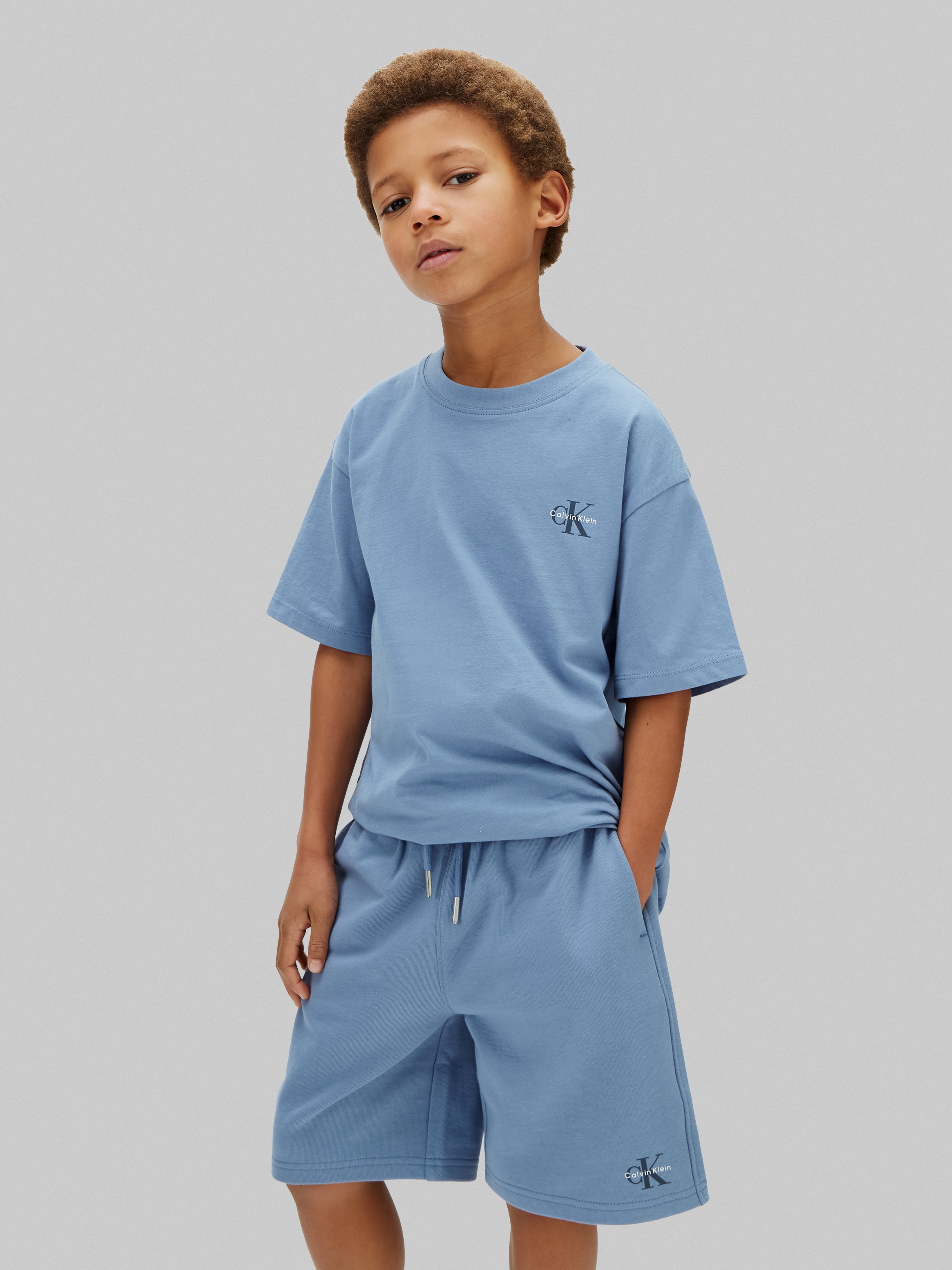 Calvin Klein Jeans T-shirt & short »Knit Short Set« Set, 2 Regular fit für Kinder mit Markenlogo