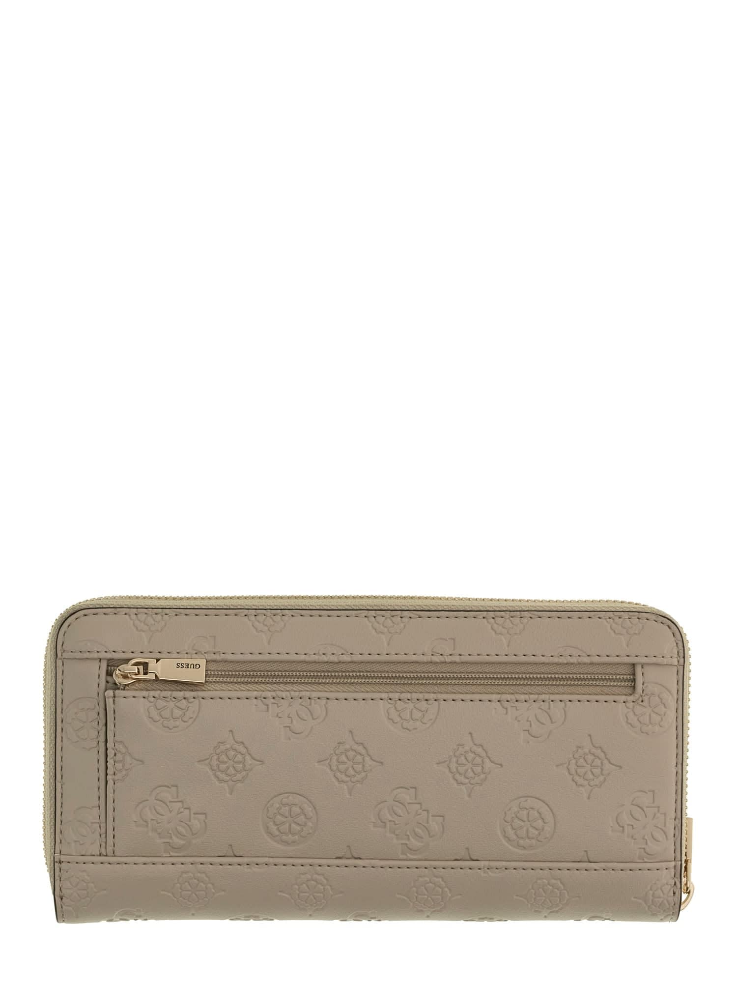 Guess Porte-monnaie »CARMELLA SLG LARGE ZIP AROUND« Portefeuille femme, porte-monnaie avec motif intégral