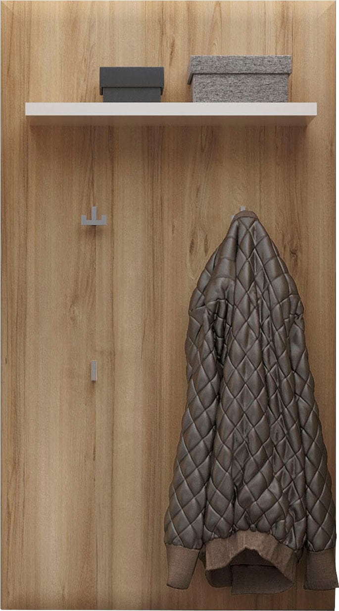 GOODproduct Panneau de vestiaire »Gala« Brillant, avec tablette et 4 crochets en métal