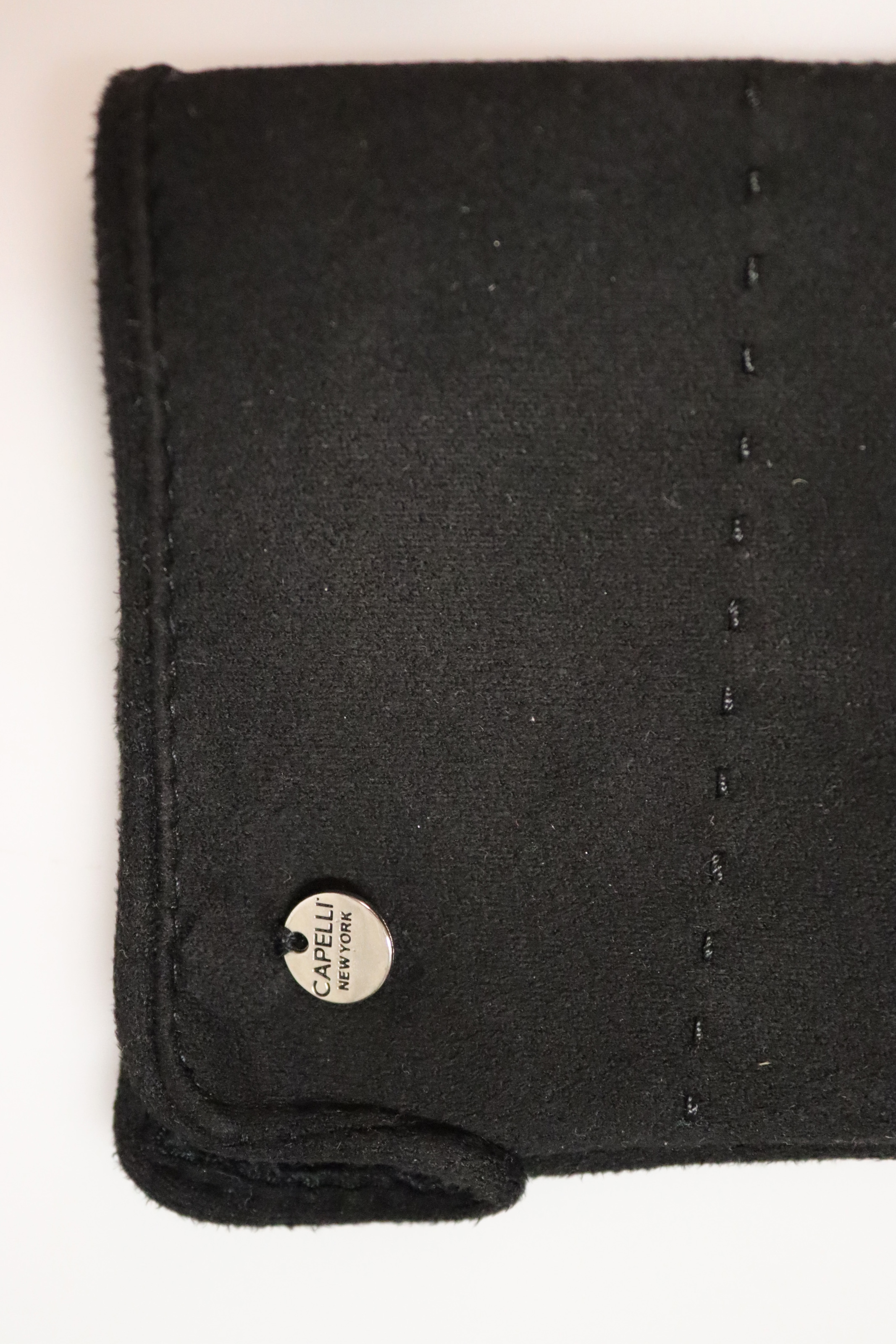 Capelli New York Gants tricotés 1 Paar,  mit Ziernaht, Metall-Logo, Feinripp-Strick, elastisch