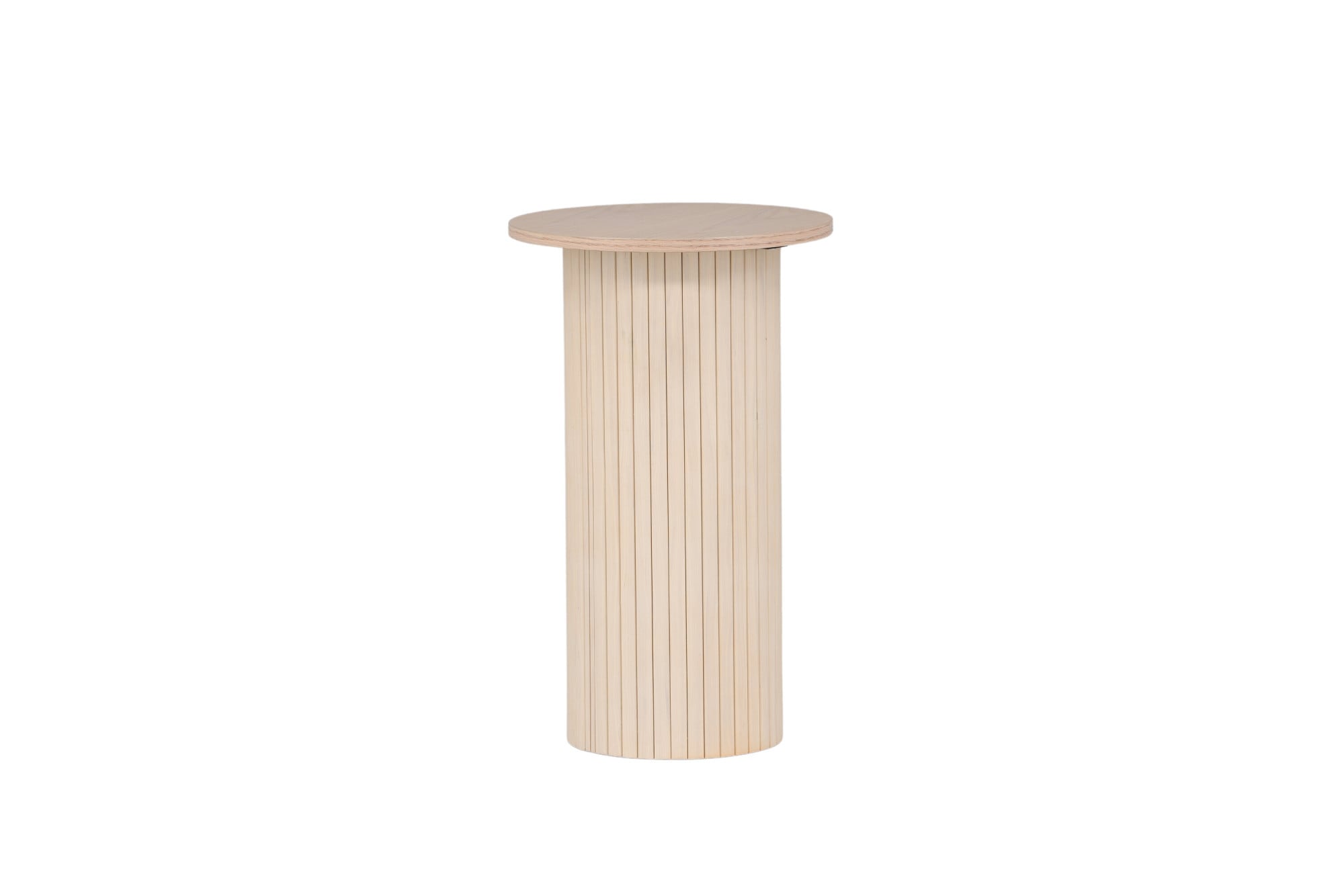 Venture Home Table d'appoint »Bianca, hoher runder Beistelltisch mit Holzfurnier-Optik, Ø 40 cm« table d'appoint, placage, ronde, élancée, haute, noble