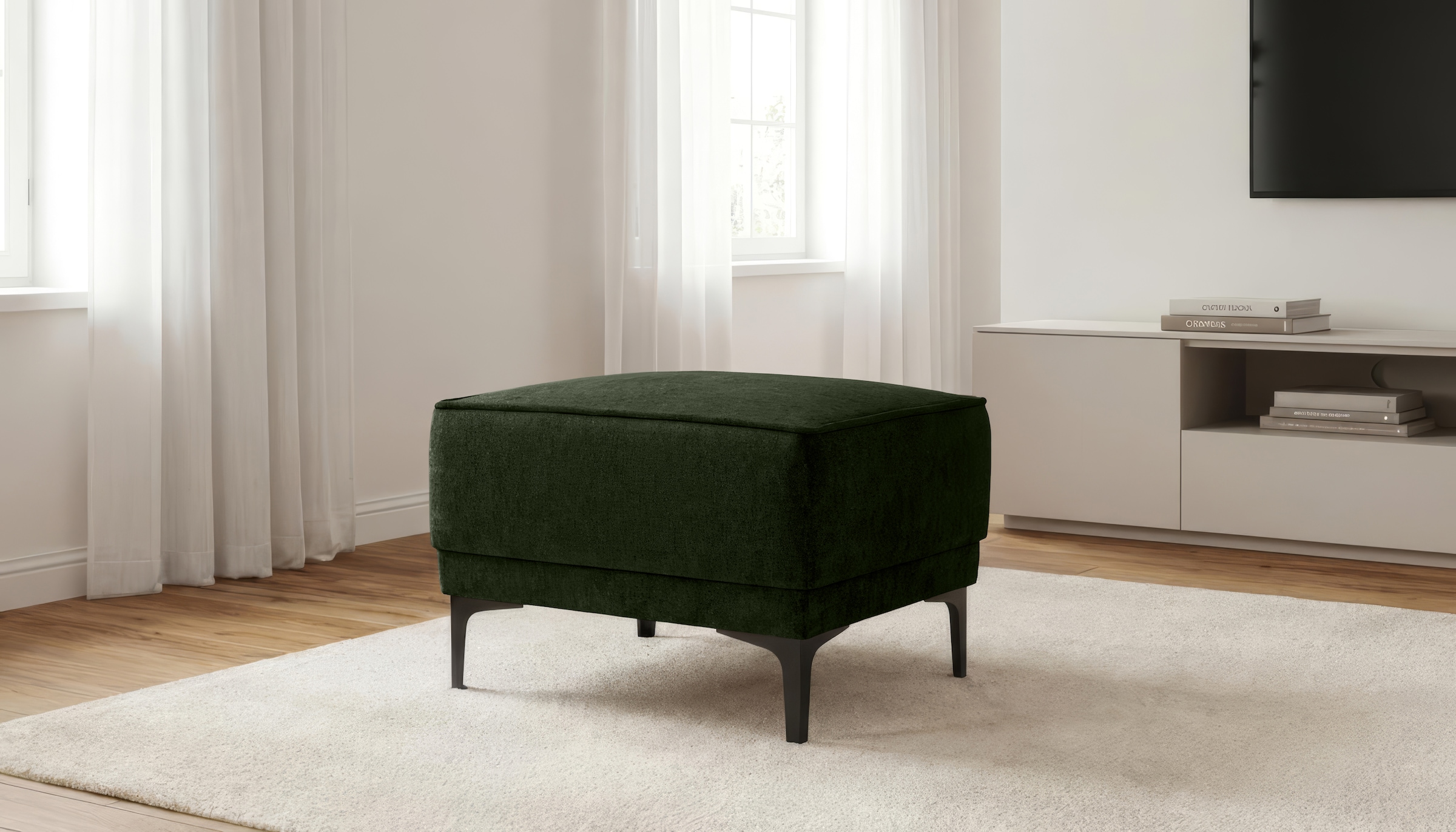 GOODproduct Tabouret »Oland Bouclé Polsterhocker« compatible avec la série OLAND