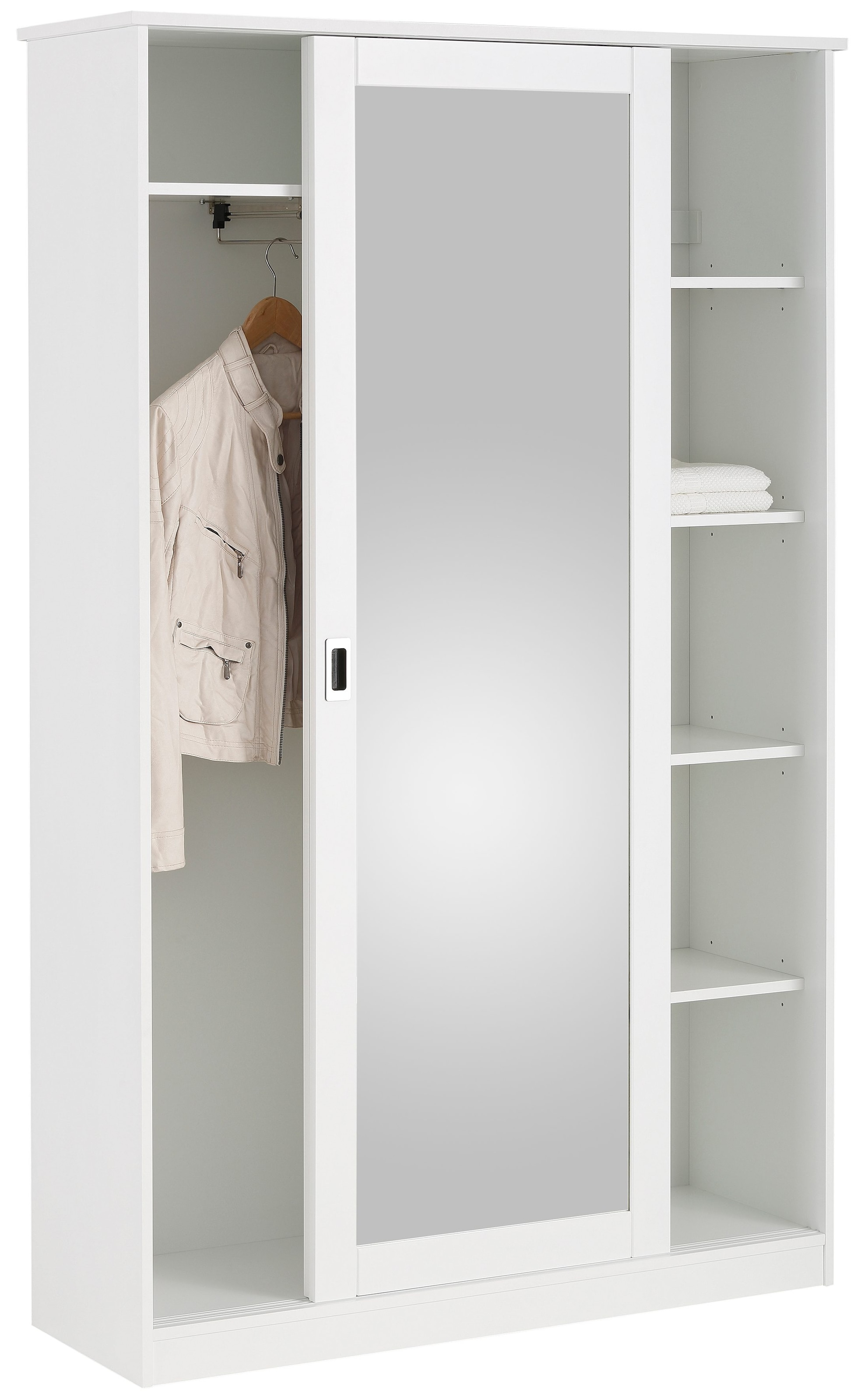 Home affaire Garderobenschrank »Nekso« mit Spiegel, Breite 114 cm, aus MDF oder Massivholz, FSC®