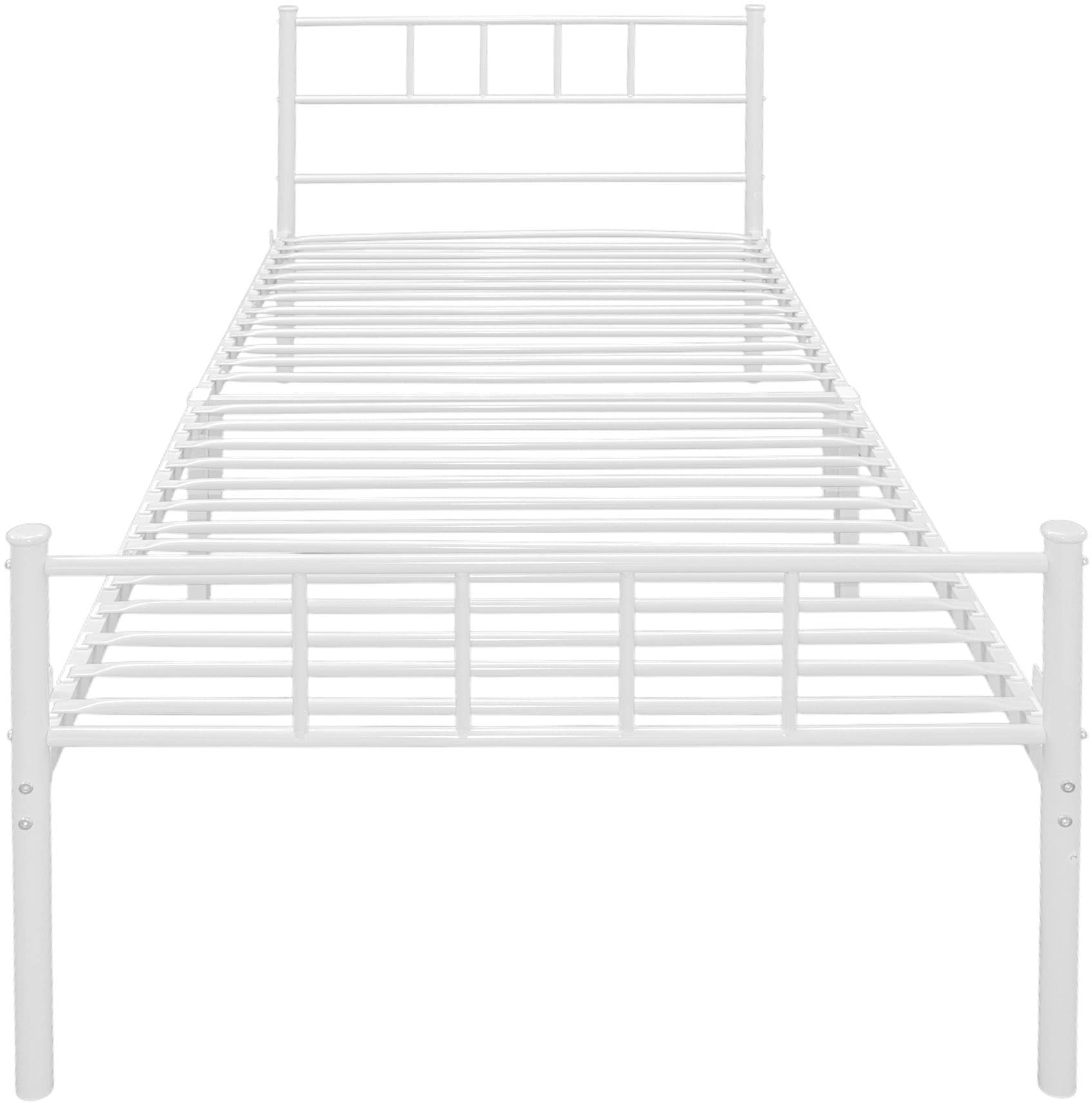 GOODproduct Metallbett »Amrum Bett Bettgestell Bettrahmen Einzelbett Doppelbett Stahlbett« 2m Länge und in 4 Breiten wählbar - 90, 140, 160, 180 cm,  Schlafzimmerbett inkl. 26 Lattenroste zum Schutz der Matratze