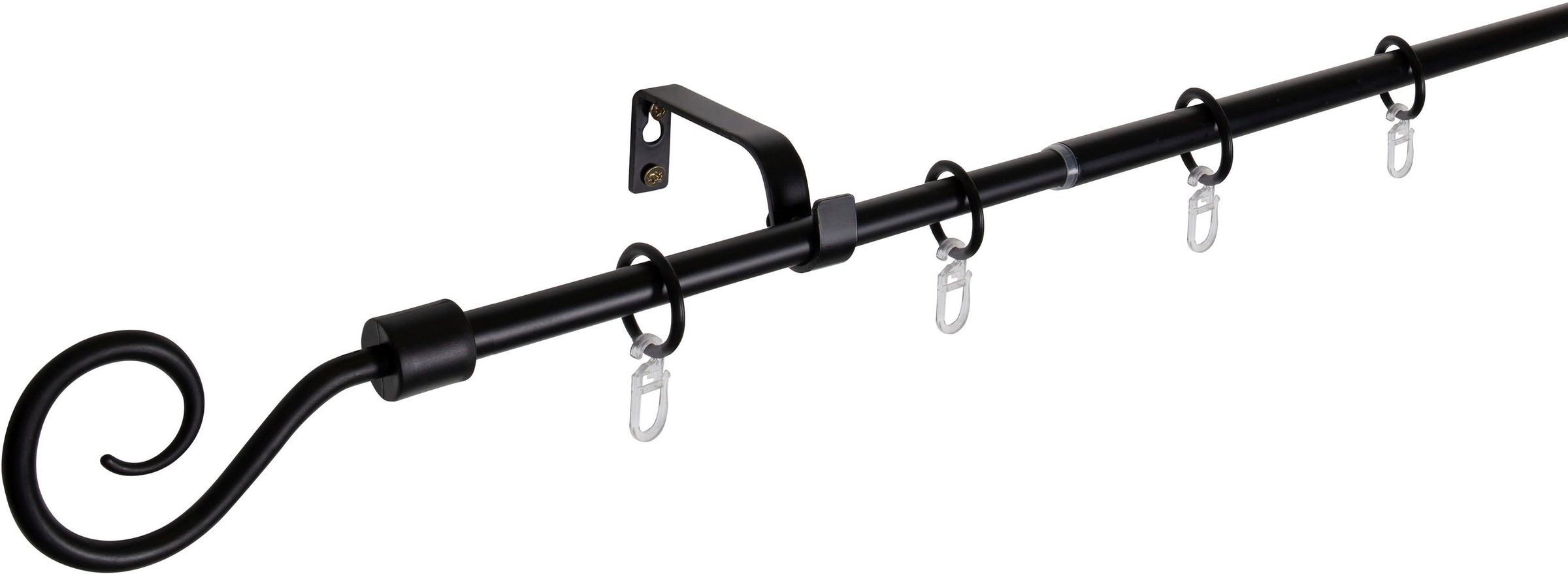 mydeco Tringle à rideaux »Hook« 1 läufig-läufig ausziehbar