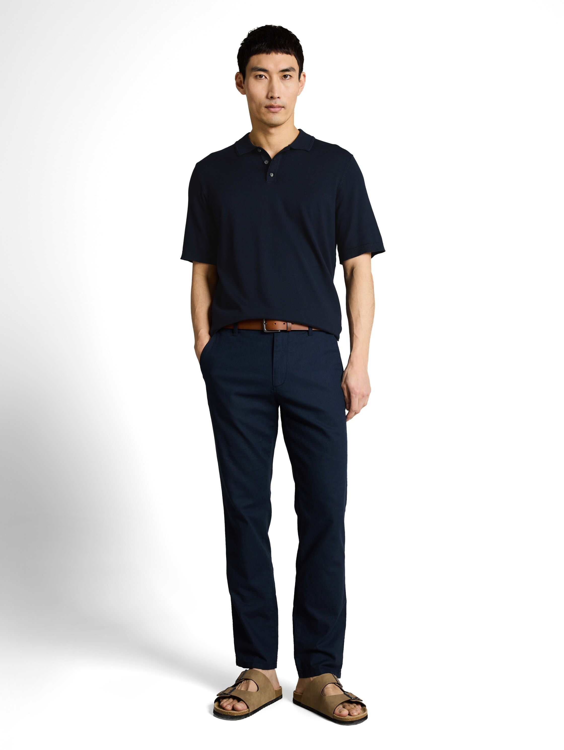 TOM TAILOR Pull en tricot avec bord-côte côtelé