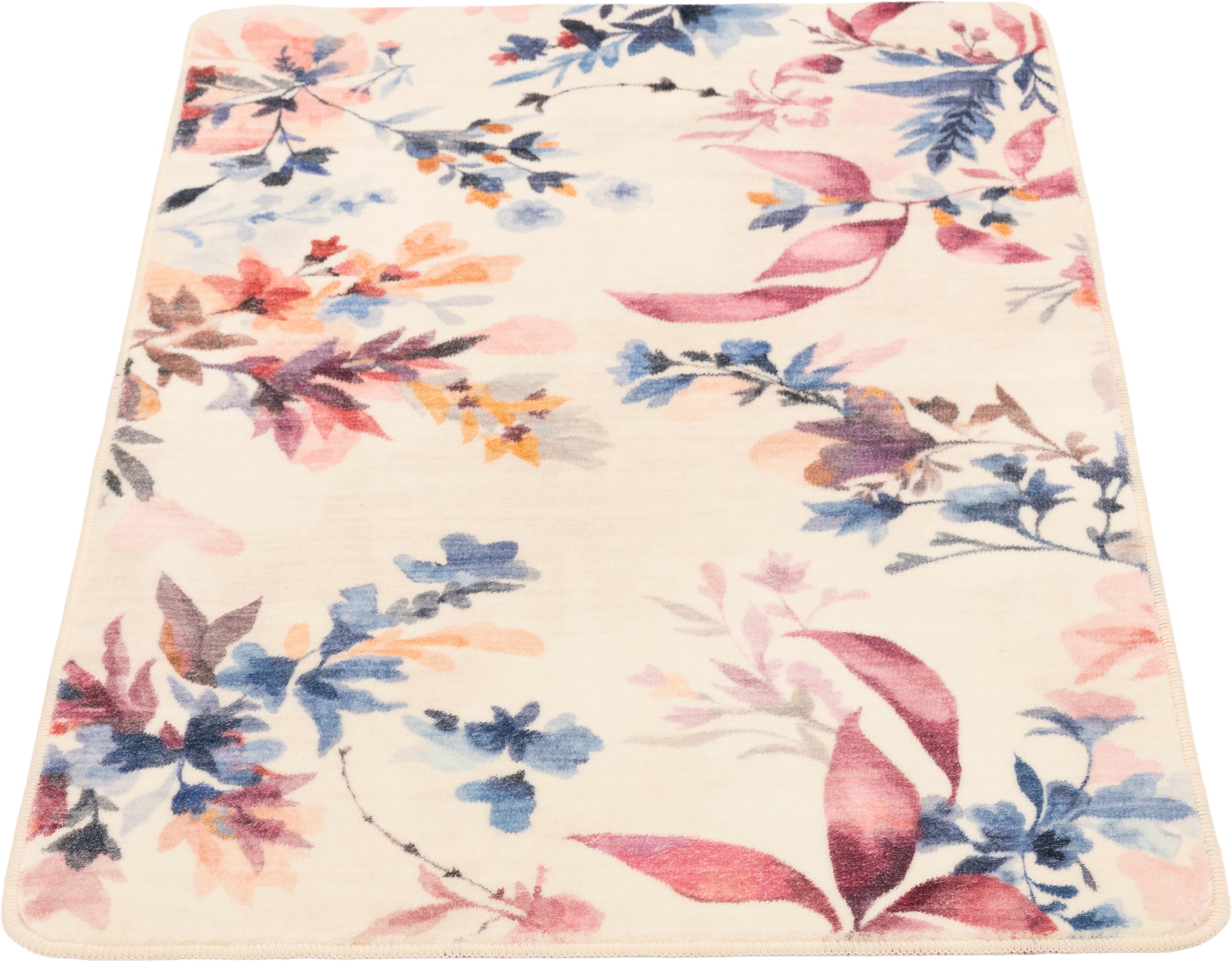 Gino Falcone Tapis de bain »Aquata GF-159, Badvorleger, Badezimmer Teppich« Höhe 5 mm Badteppich, bedruckt, Blumen Design, rechteckig
