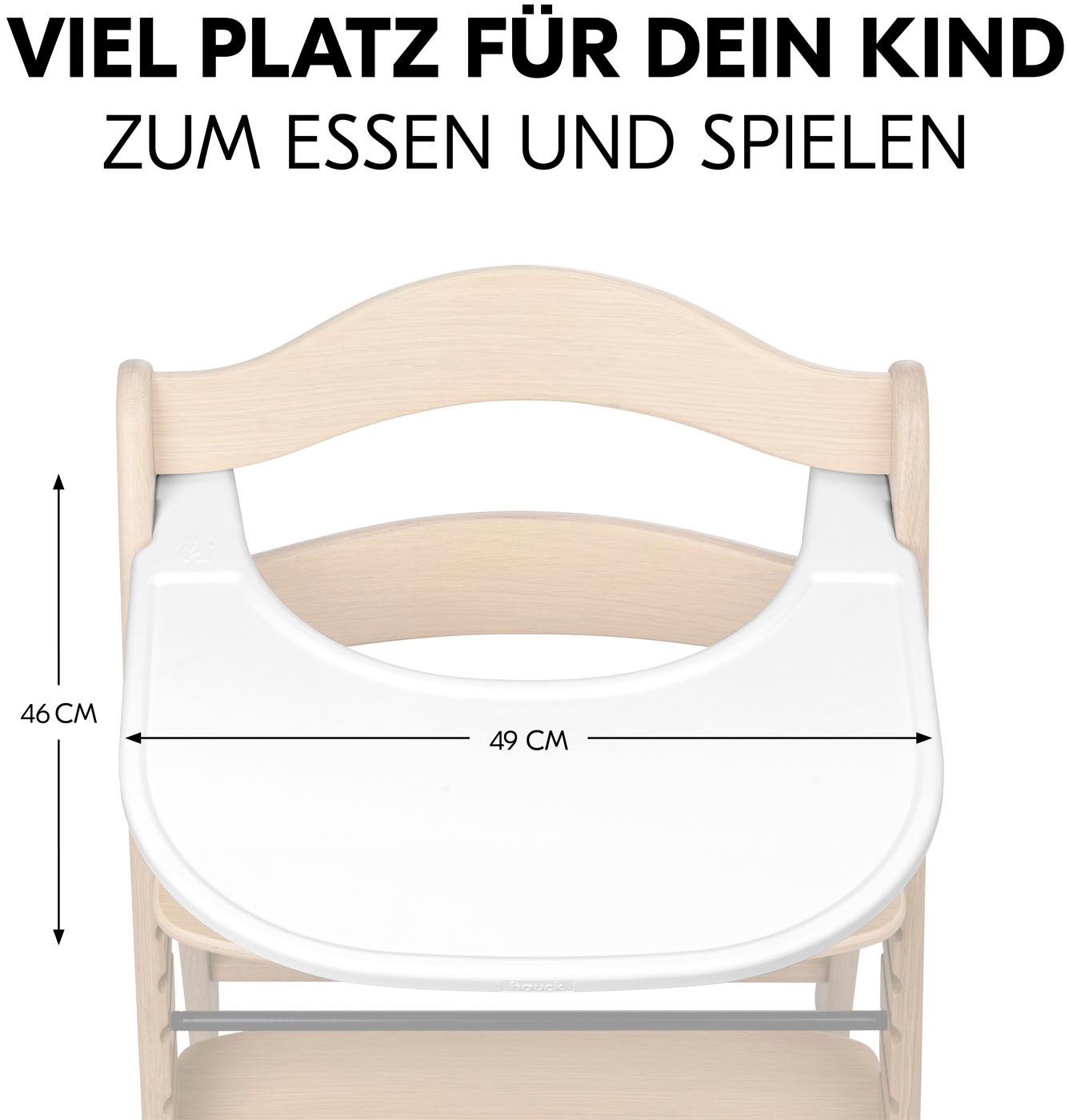 Hauck Hochstuhltablett »Arketa Click Tray, White« aus recyceltem Material