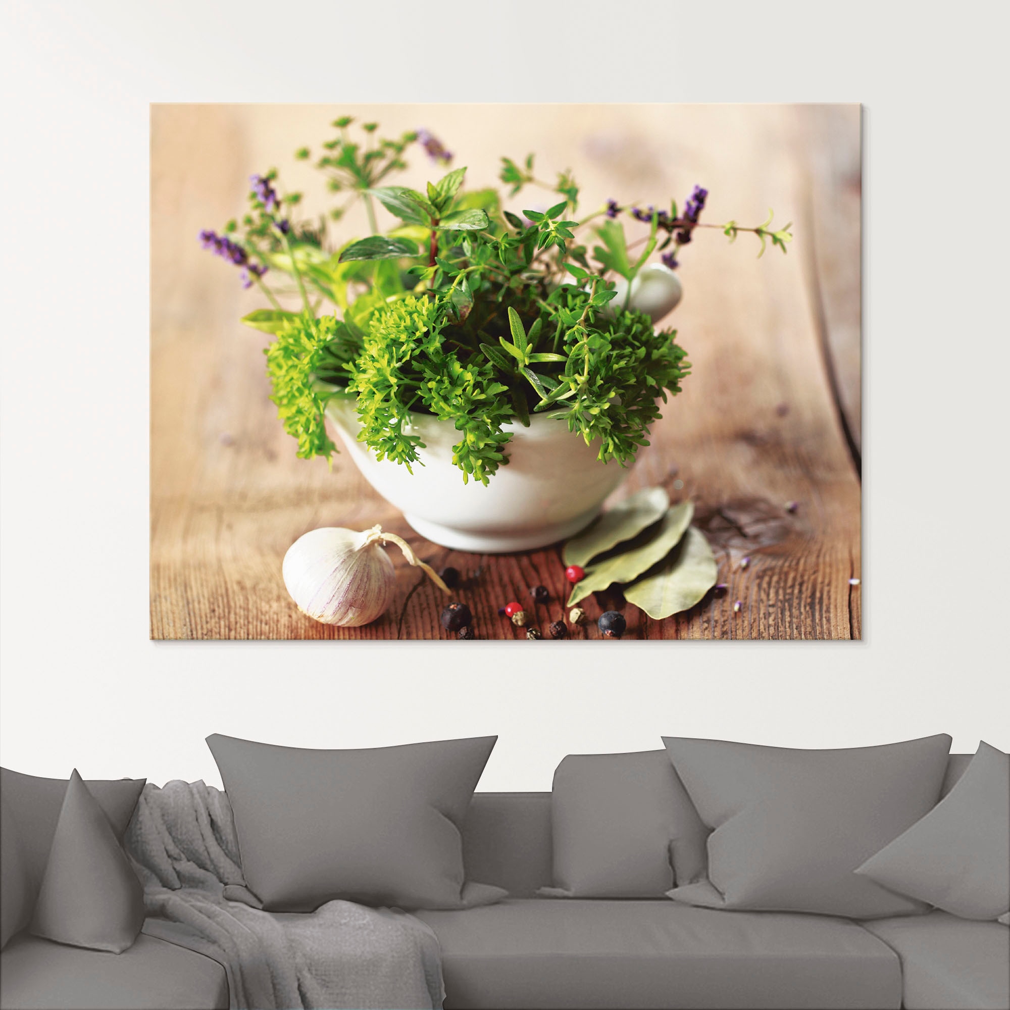 Artland Tableau en verre »Verschiedene Kräuter - Küche« 1 cuis tlg. in verschiedenen Grössen