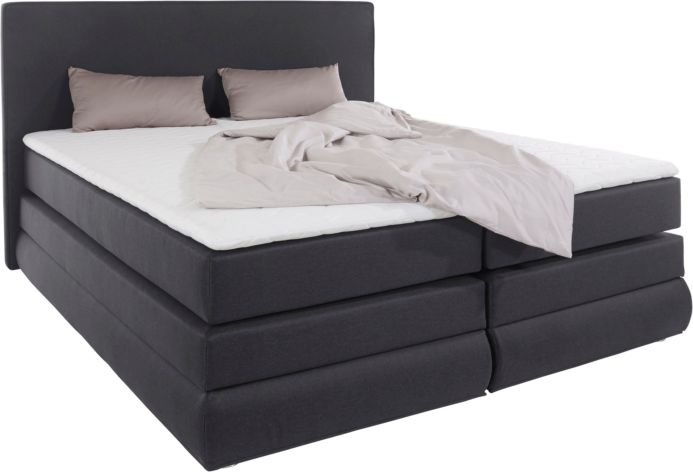 COLLECTION AB Boxspringbett »Ninoni« inkl. Bettkasten, Topper und wahlweise mit LED-Beleuchtung