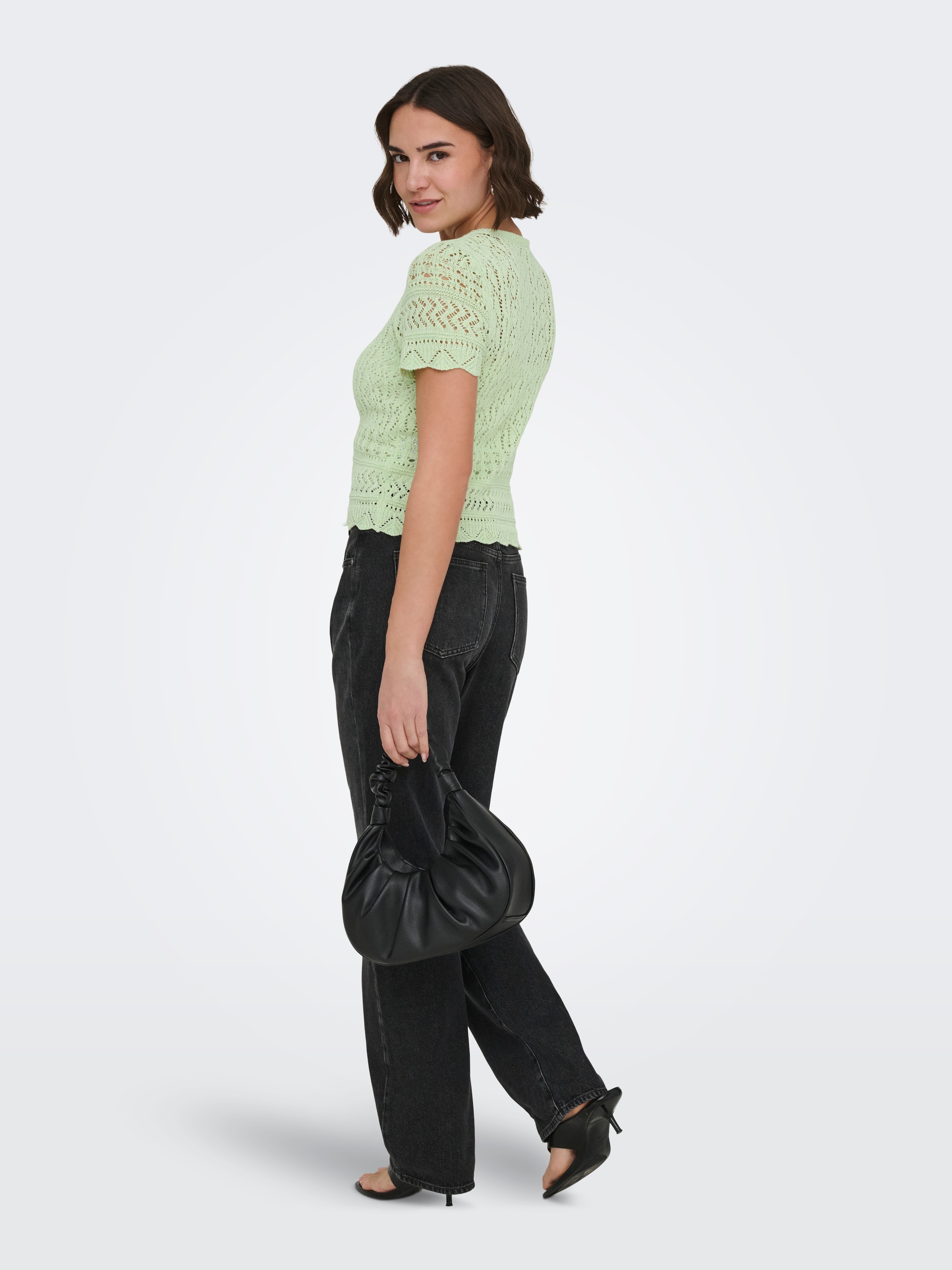 ONLY Kurzarmpullover »ONLELKE LIFE SS STRUCTUR O-NECK KNT NOOS«