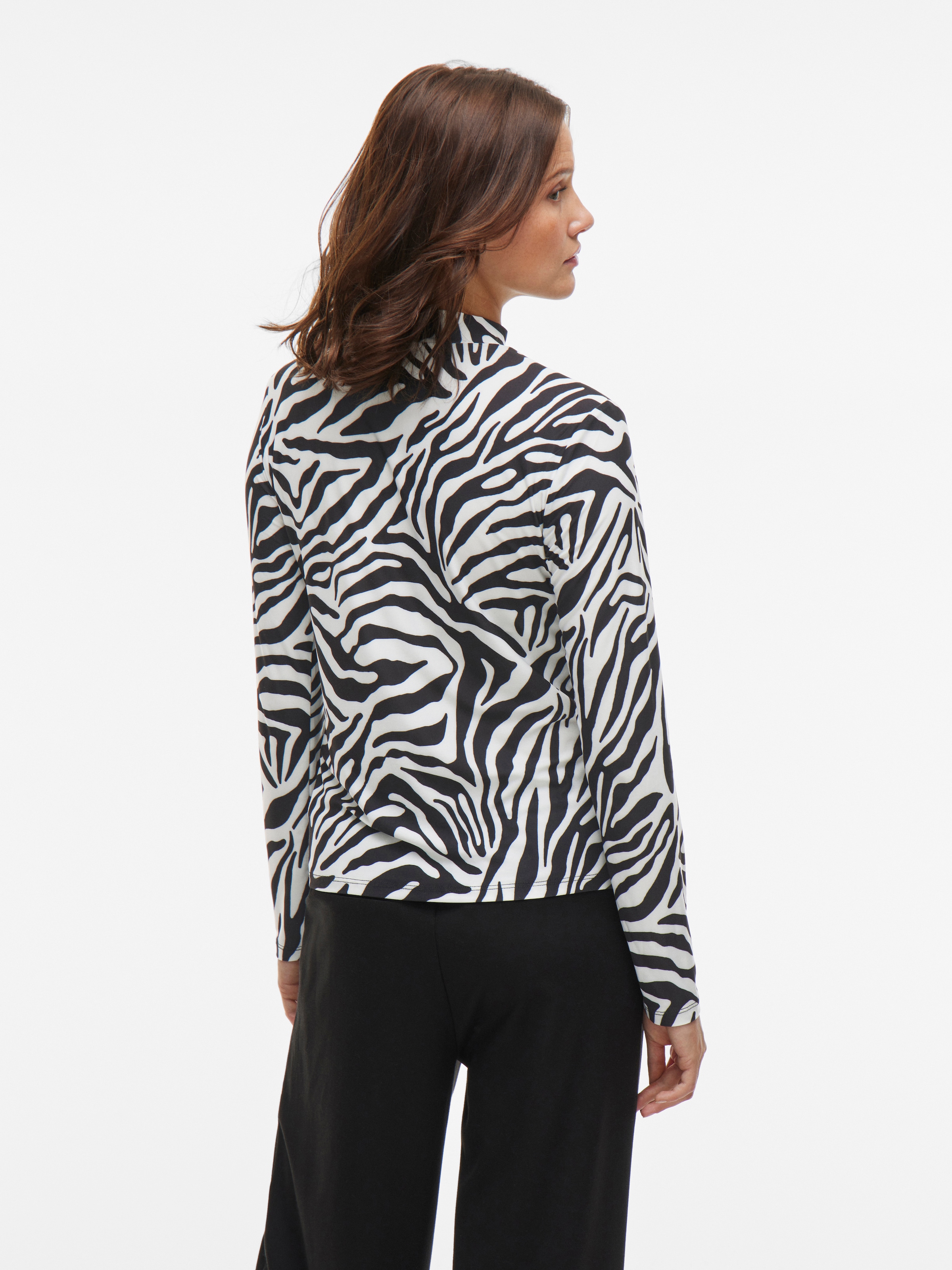 Vila »VILEOA L/S ROLLNECK TOP - NOOS« Materialmix, regular fit