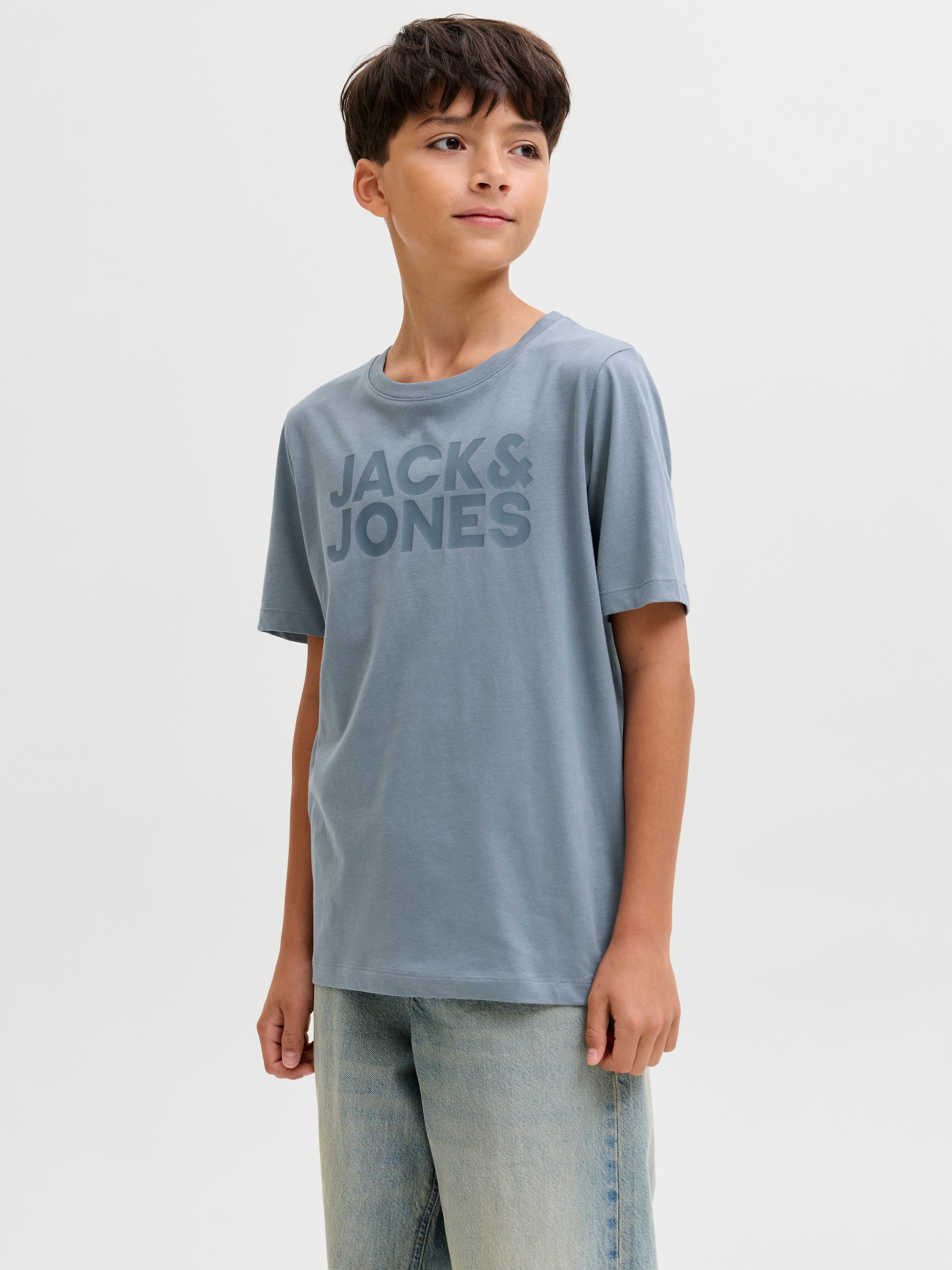 Jack & Jones Junior Shirt à col rond »JJECORP stylisch, atmungsaktiv, pflegeleicht« bedruckt, casual, regular fit, Jersey, Rundhals