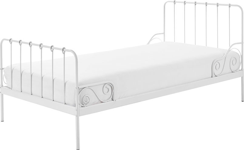 Vipack Jugendbett »Alice, Bettgestell Metall, pulverbeschichtet, in zeitlosem Design« B/H/T ca. 205x89,5x94,5cm, zwei Farben zur Auswahl,  Metallbett inkl. Lattenrost, stabil und standfest