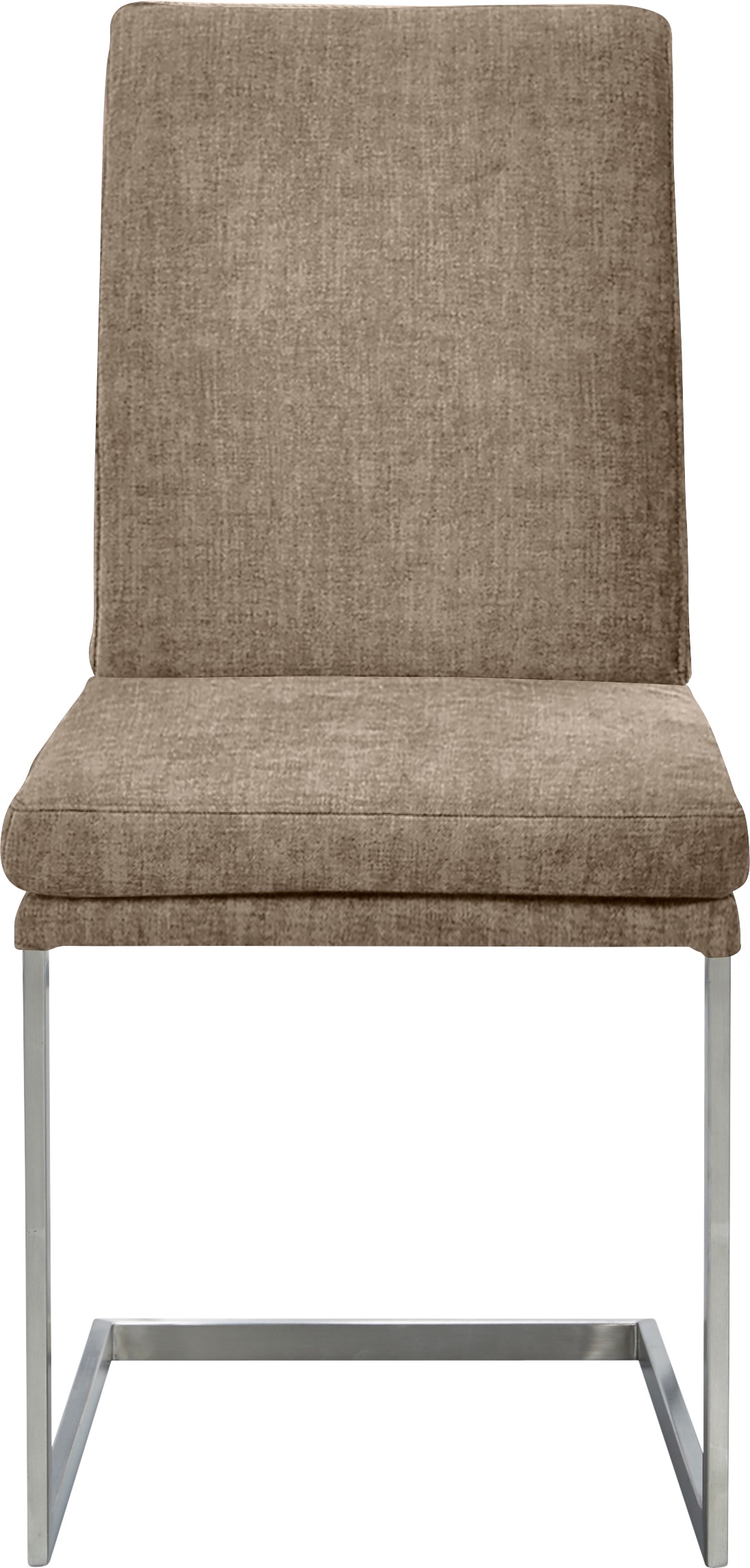 K+W Komfort & Wohnen Chaise de salle à manger »Freischwinger, Lederstuhl« () tube vertical stable, piètement aspect inox ou noir