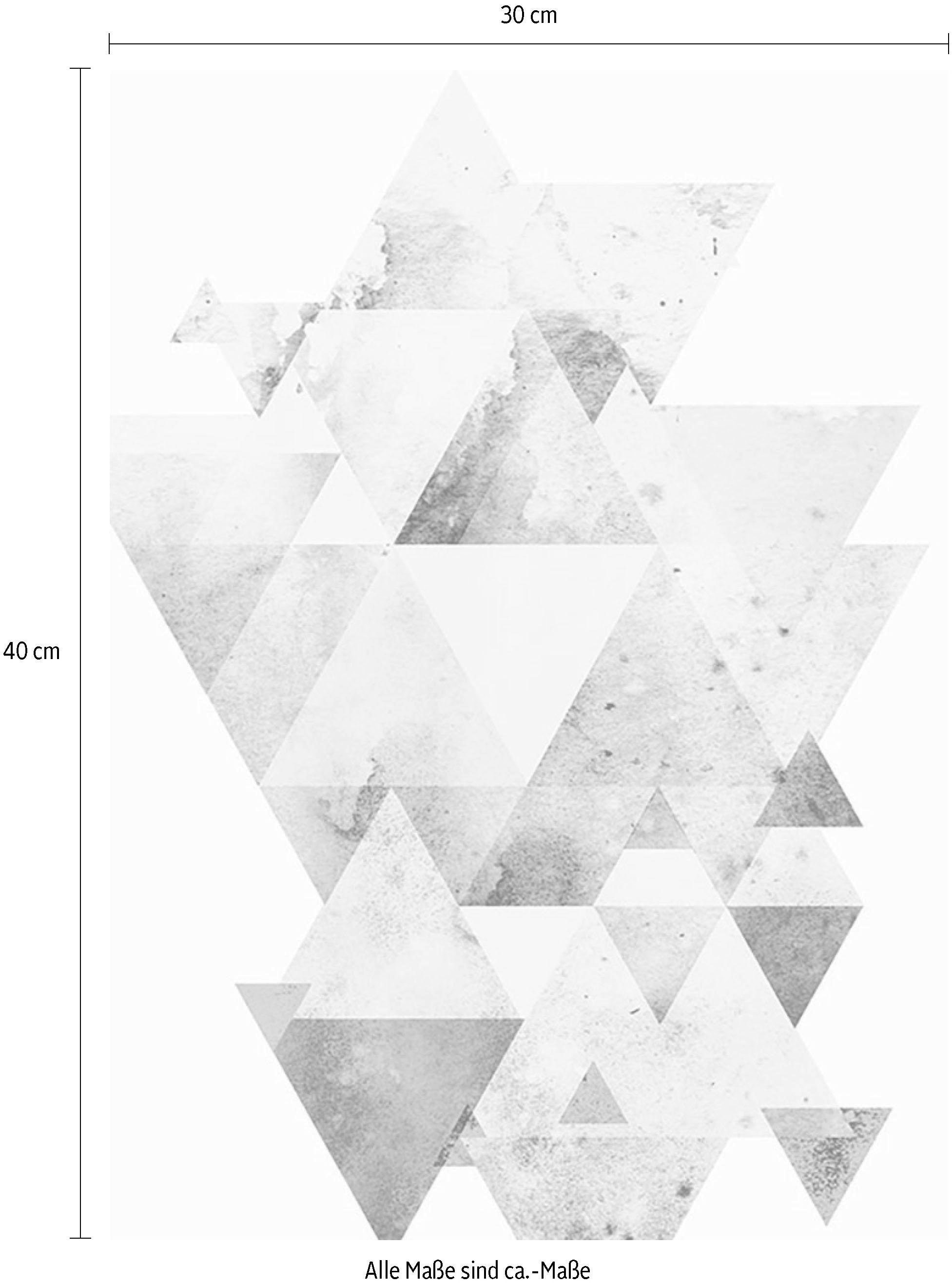 Komar Image »Triangles Red« 1 cuis tlg. Wandbild zur Dekoration - ohne Rahmen