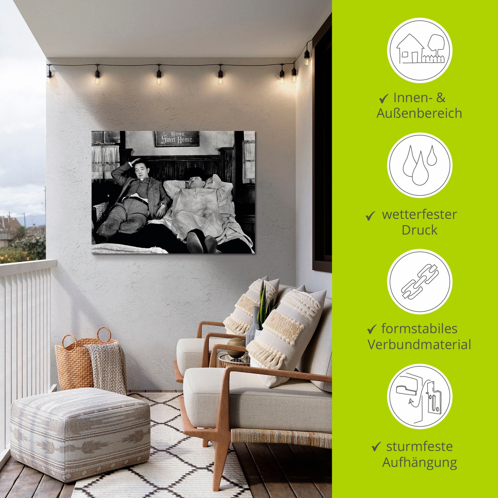 Artland Fresque murale »Dick und Doof I« 1 cuis tlg. als Alubild, Leinwandbild in verschied. Grössen