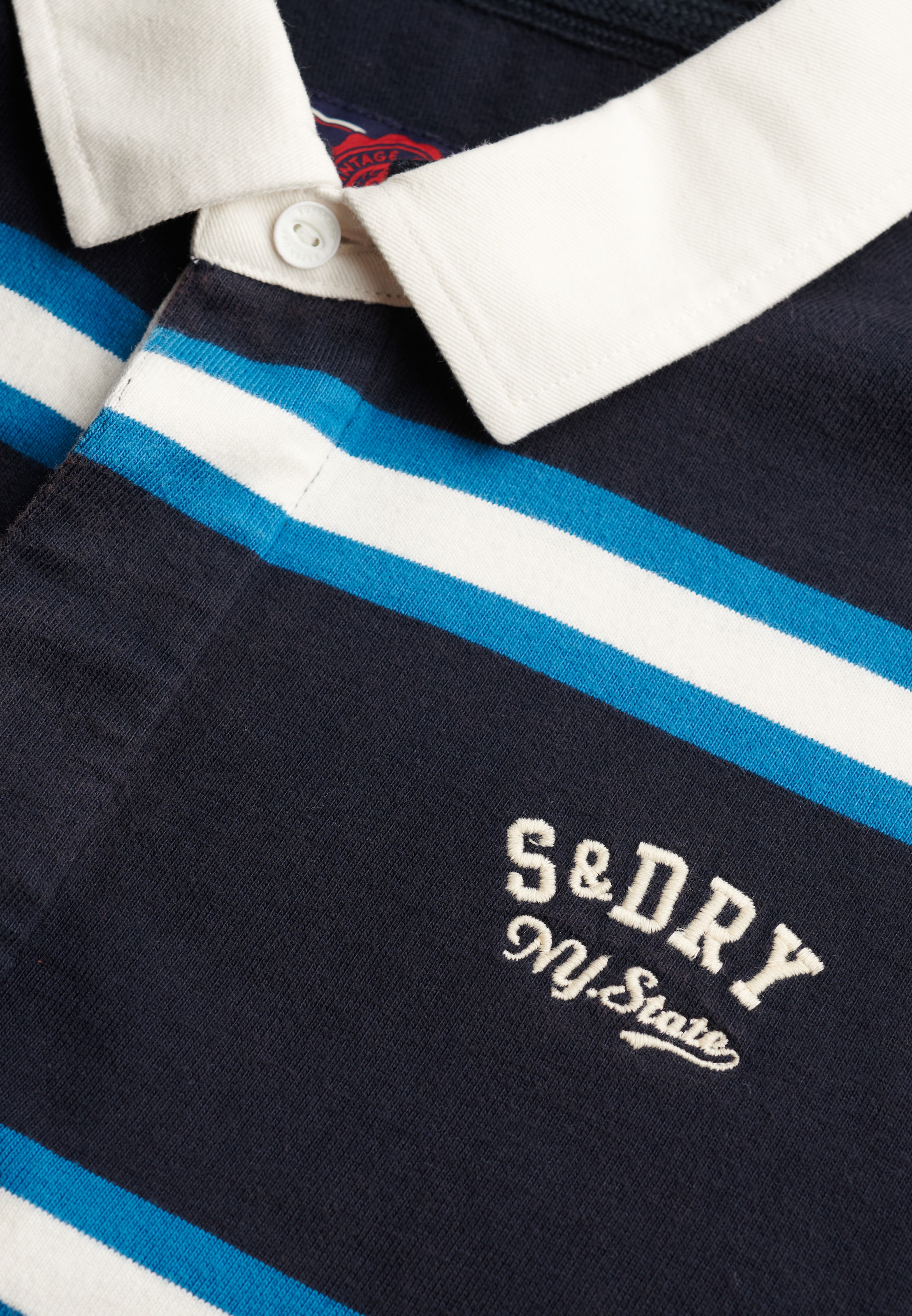 Superdry Langarm-Poloshirt »VINTAGE ATHLETIC STRIPE RUGBY« Baumwolle, relaxed fit