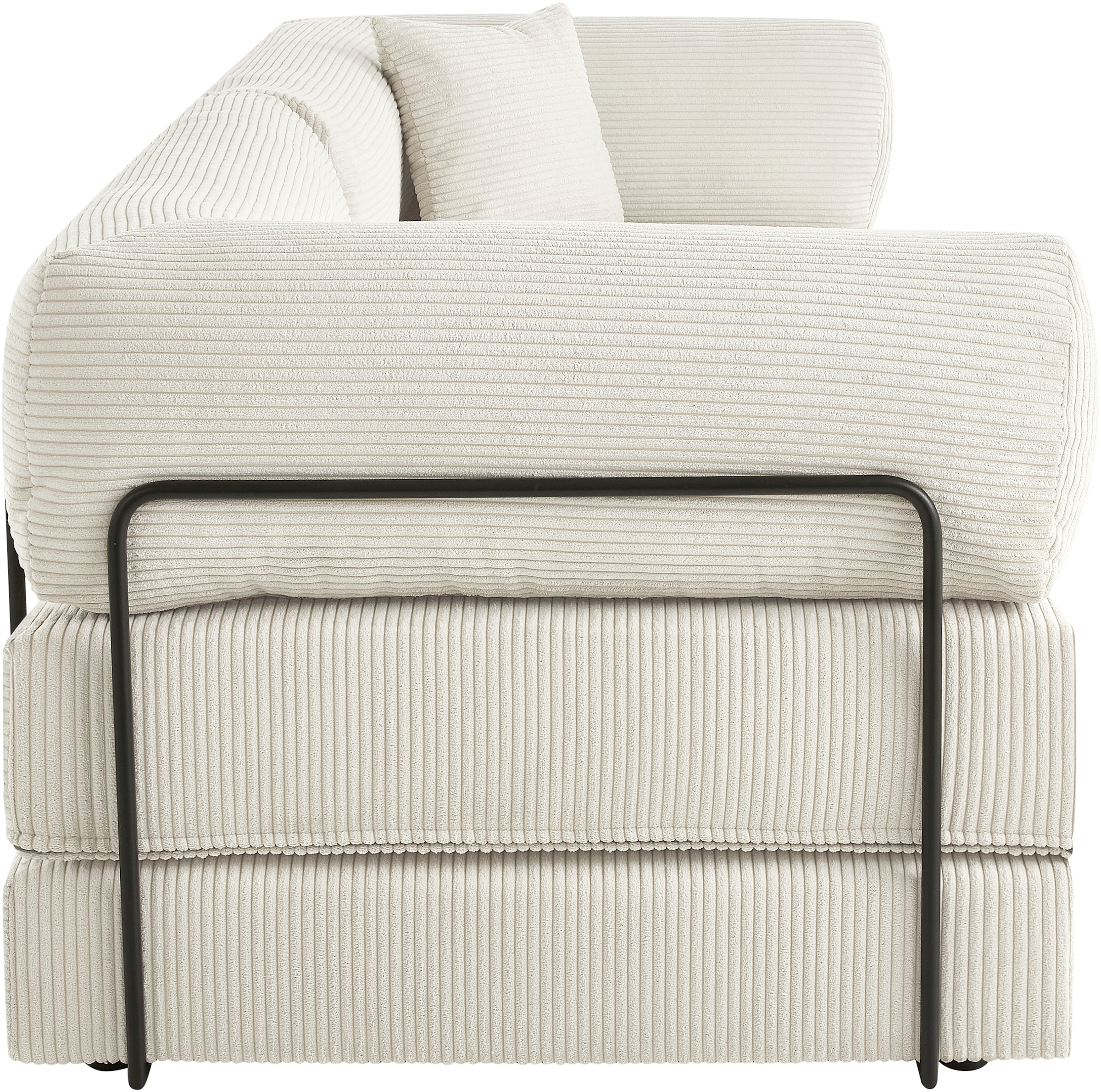 homsy by Ana Johnson Schlafsofa »Folda, Dauerschläfer, Breite 206 cm, Liegefläche 181x198 cm« mit Bett-/Schlaffunktion, inkl. 1x Zierkissen, Tonnentaschenfederkern