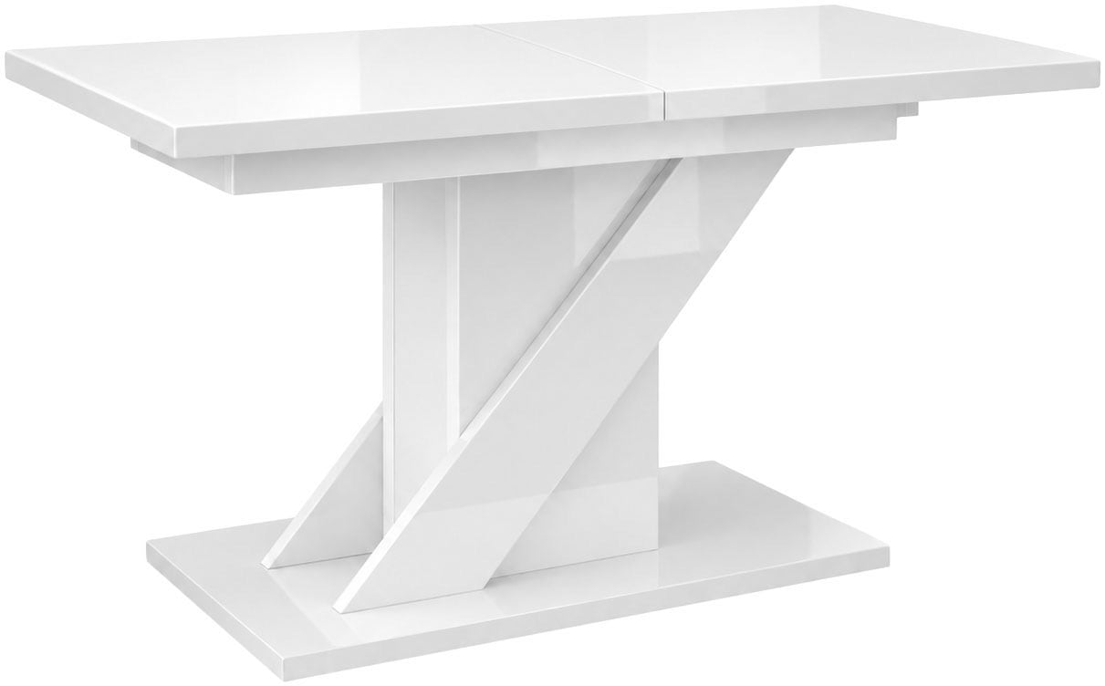 GOODproduct Table de salle à manger »Veneto, Säulentisch, Speisetisch, Küchentisch, ausziehbar bis 160 cm« Place pour jusqu'à 6 personnes, extensible grâce à une rallonge