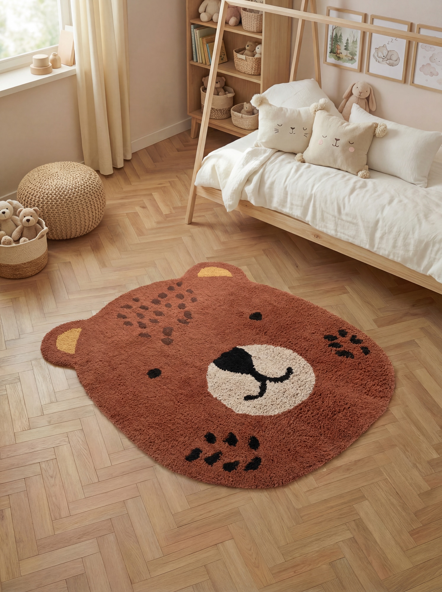 HANSE Home Tapis pour enfants »Berry« Forme de motif 10 mm Höhe lavable, fait main, coton, tapis de jeu antidérapant pour chambre d'enfants