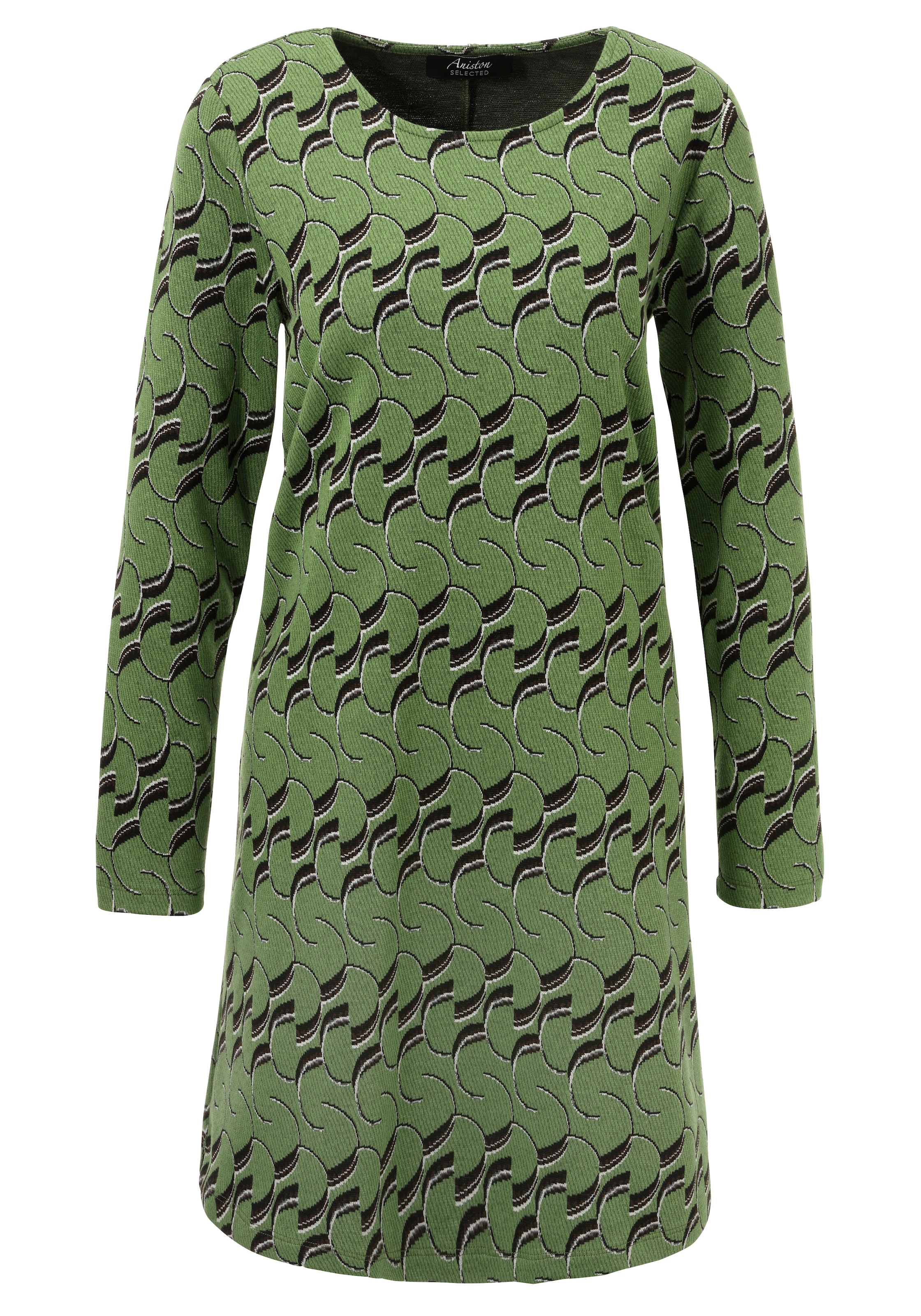 Aniston SELECTED Robe en jersey mit trendiger Jaquardmusterung - NEUE KOLLEKTION