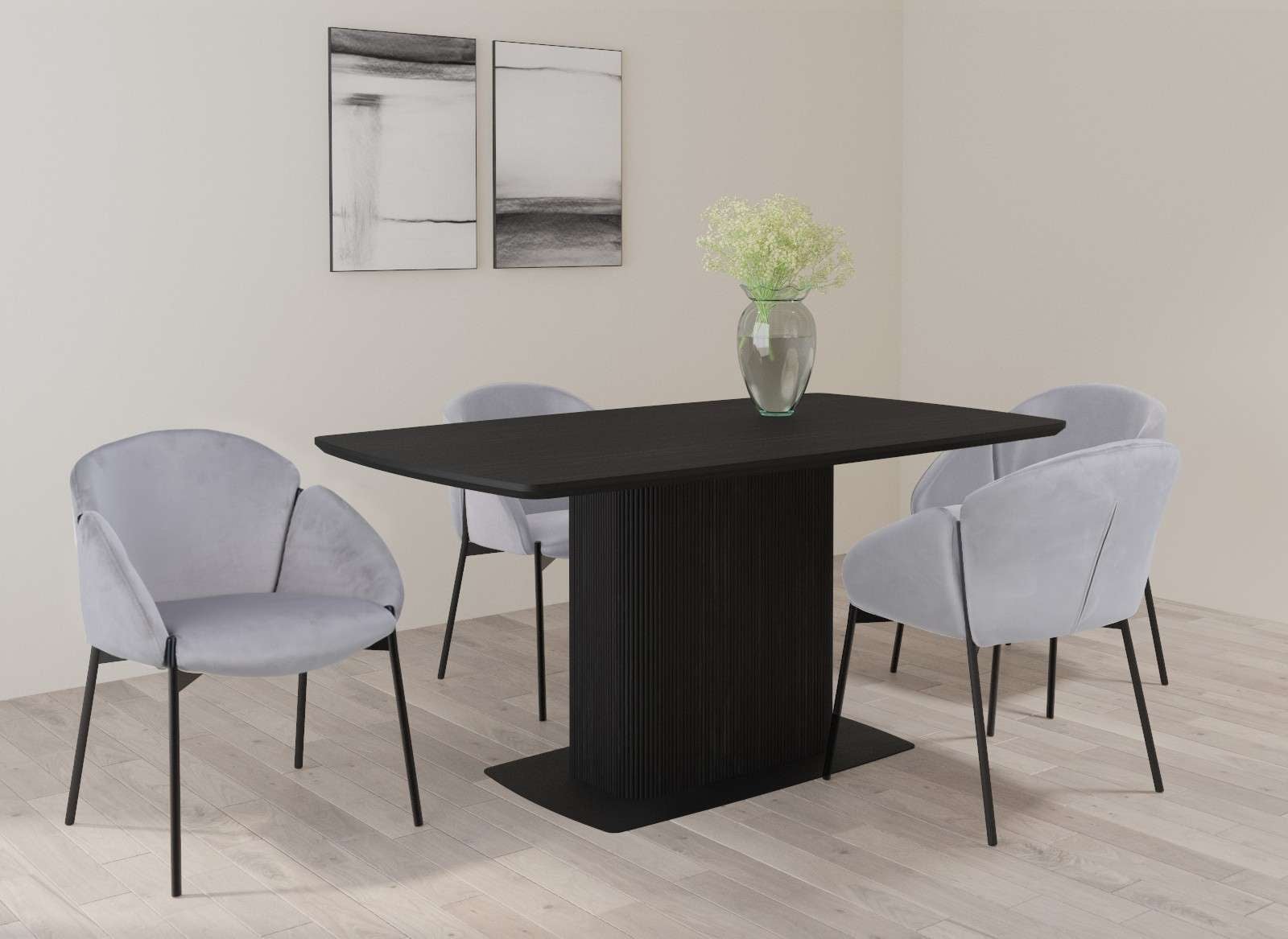 GOODproduct Chaise de salle à manger »Westfox« () 2 cuisgepolsterte Rückenlehne, Armlehne und Sitzfläche, Sitzhöhe 49 cm