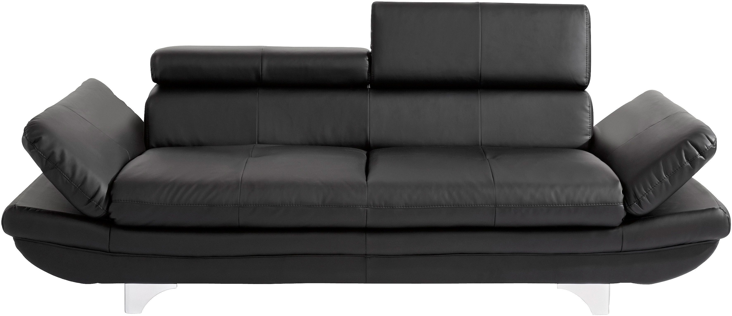 COTTA Ensemble rembourré »Enterprise« Set,  Set bestehend aus: 2-Sitzer mit Kopfteilverstellung & Hocker