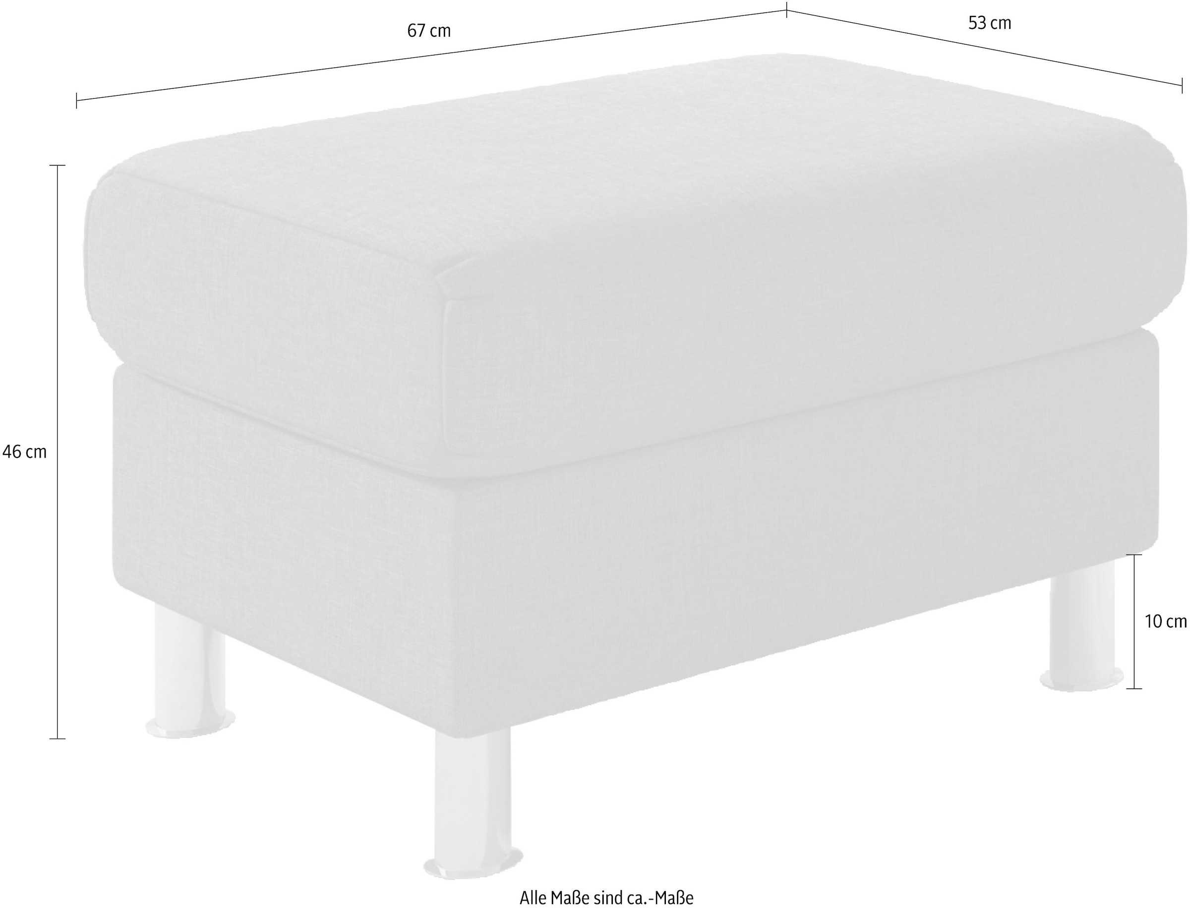 TRENDMANUFAKTUR Tabouret »Rondo II zeitlos und bequem« au choix avec ressorts confortables, positionnable librement dans la pièce