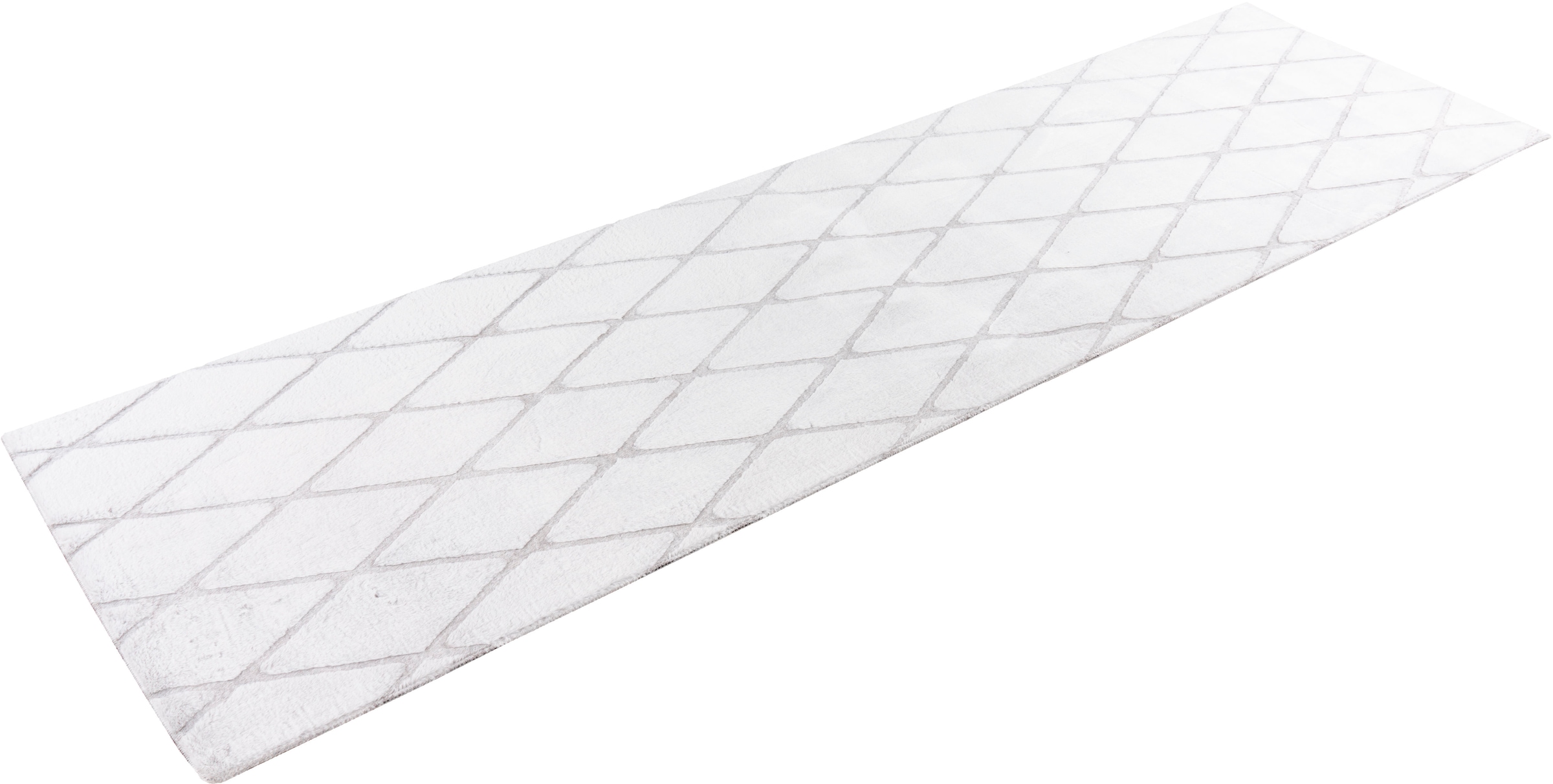 my home Chemin de table »Tilana« Rectangulaire 20 mm Höhe besonders weich durch Mikrofaser, Rauten-Design