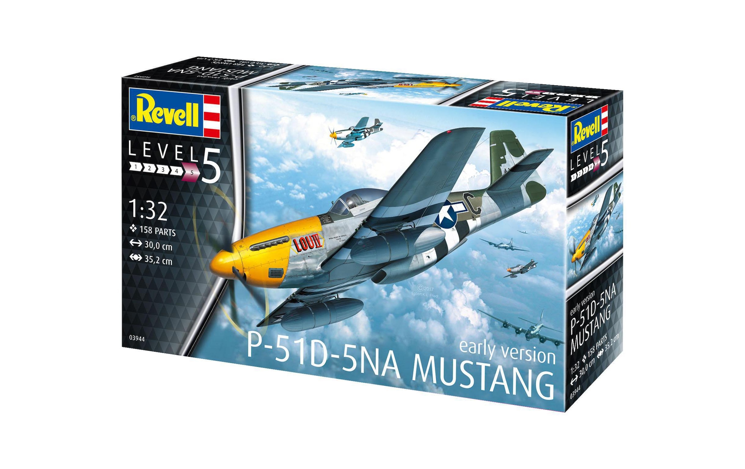 Revell® Modellbausatz »Bausatz P-51D Mustang 1:32« 158 Stk. tlg. 1:32