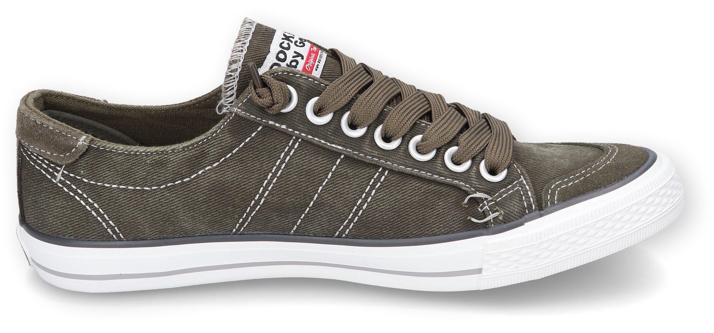 Dockers by Gerli Baskets slip-on  , Freizeitschuh, Retro Sneaker, Fake Schnürung, in cooler Jeansoptik