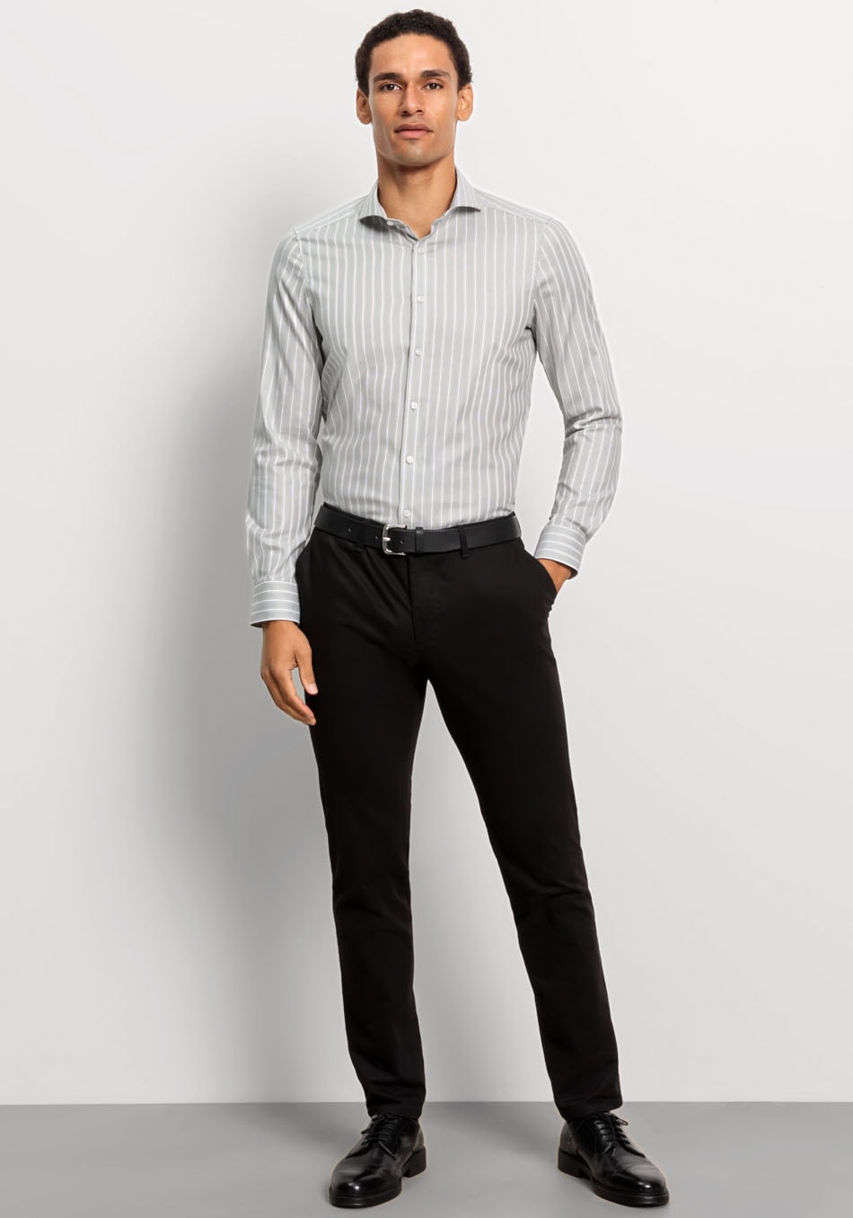 OLYMP Chemise d'affaires »Level Five body fit« mit kräftigen Webstreifen