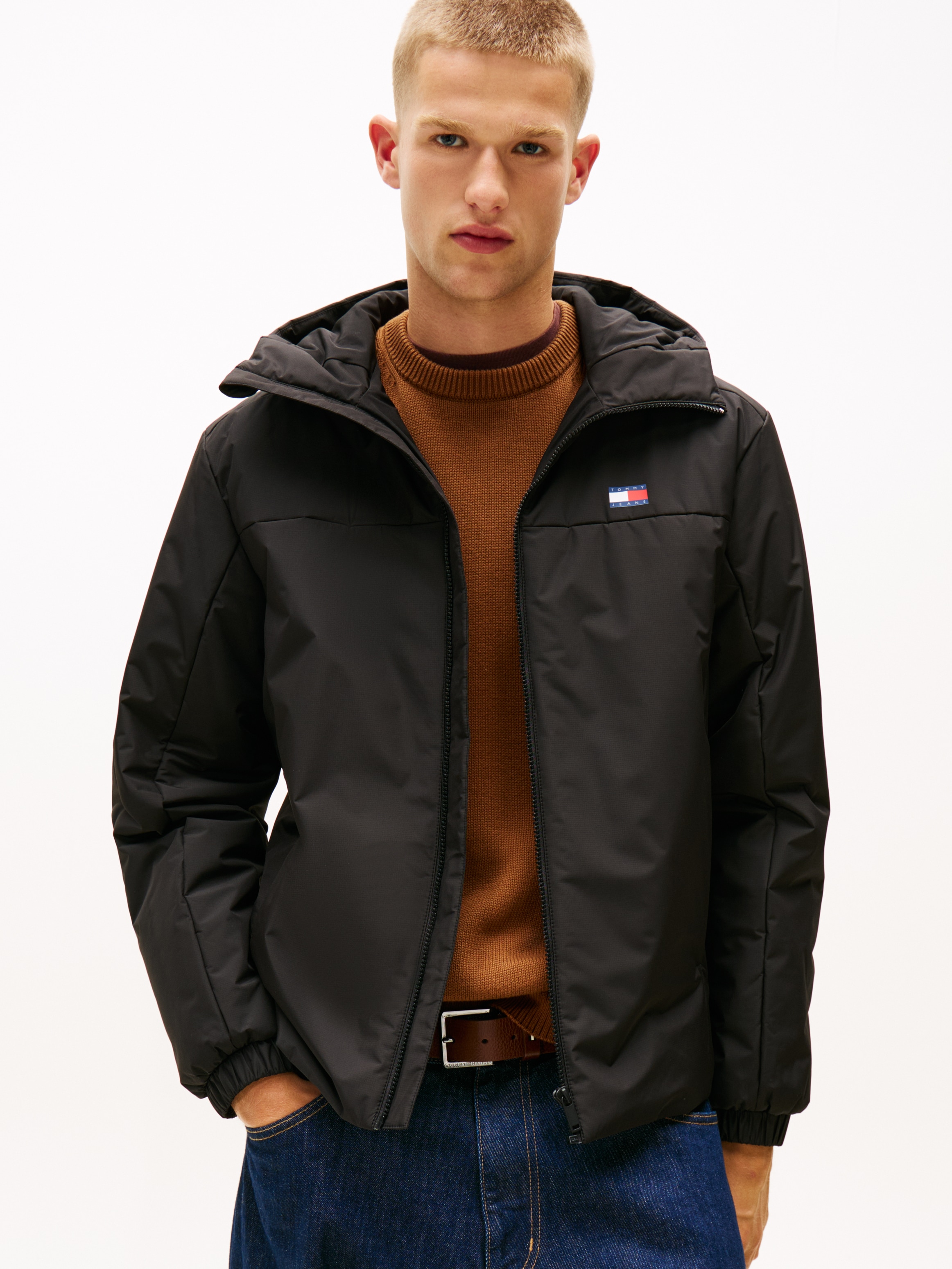 Tommy Jeans Outdoorjacke mit Kapuze Freizeitjacke, Übergangsjacke, Regular Fit, Kapuze