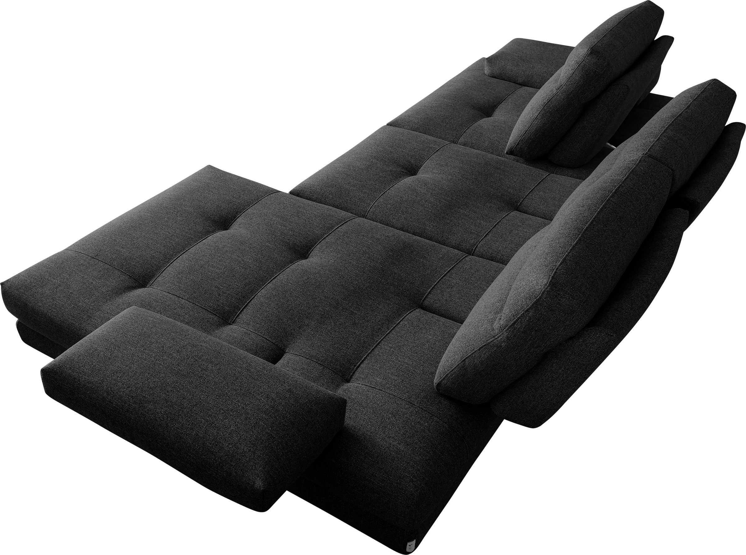 CALIA ITALIA Ecksofa »Toby Wing, B/T: 288/153 cm, Designsofa mit hohem Sitzkomfort, L-Form« inklusive Sitztiefenverstellung, Füsse in chrom glänzend